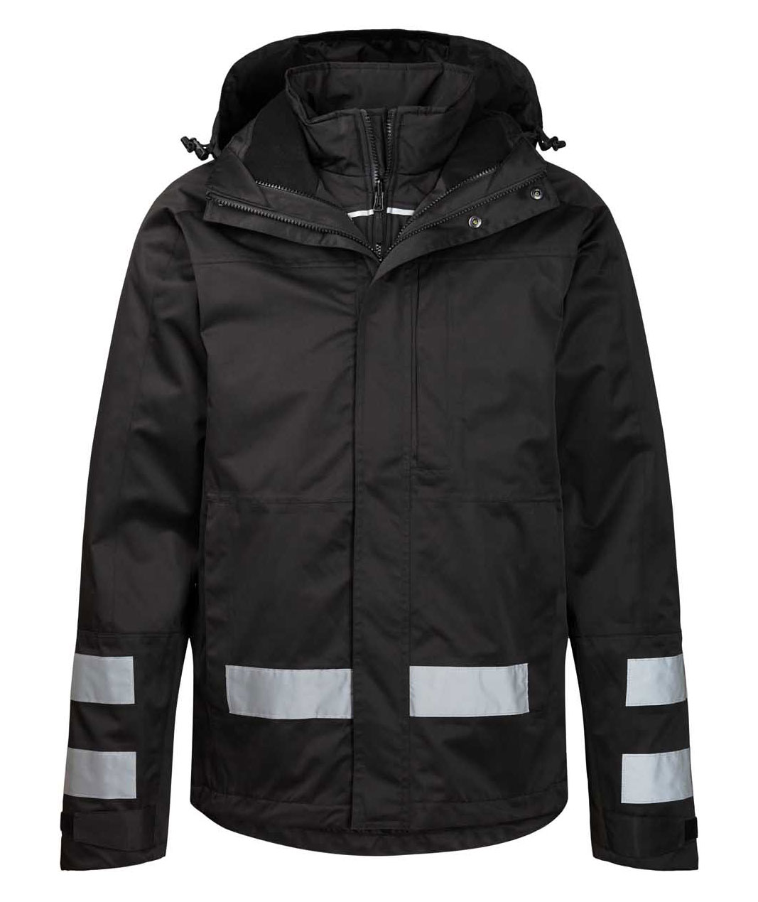 Xplor Tech Zip-in skaljakke med reflekser, Sort