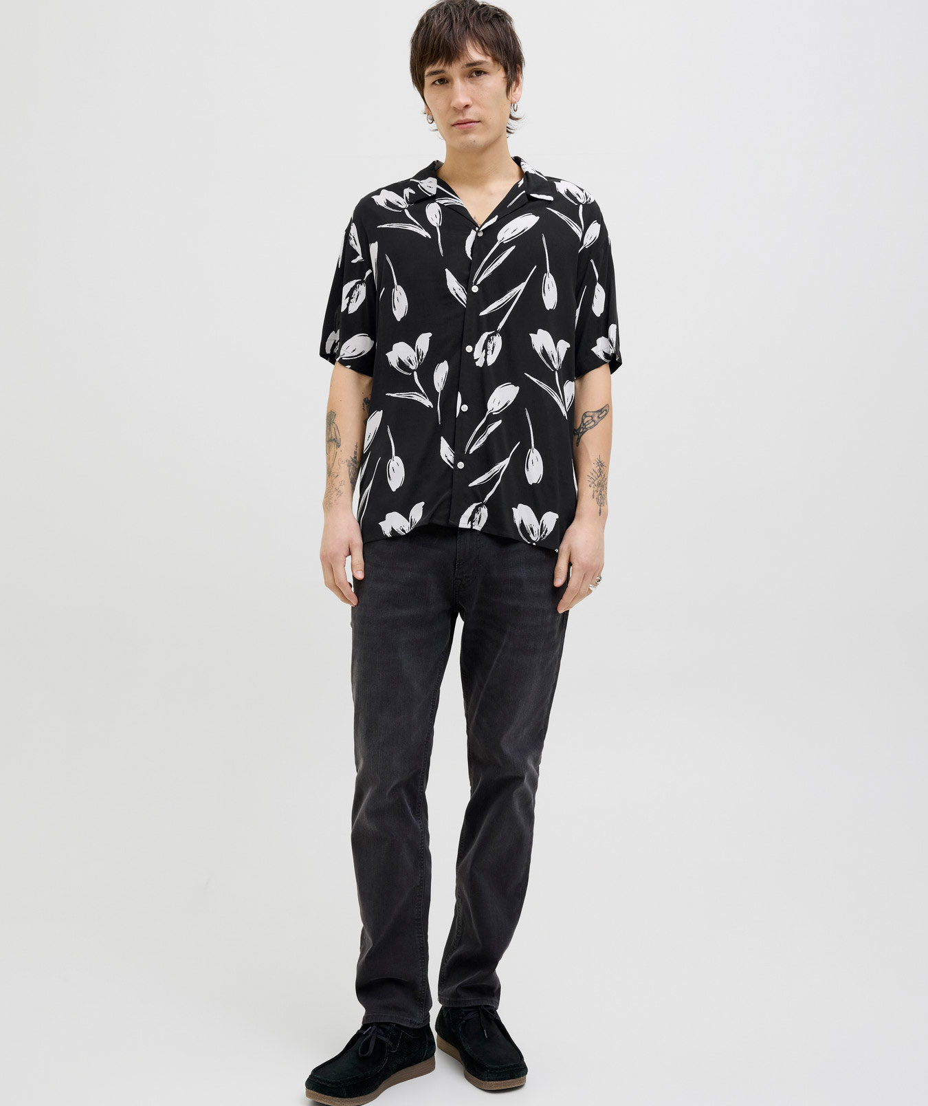 Jack & Jones JJEJEFF CHARGE RESORT kort&aelig;rmet skjorte, Sort, large image number 6