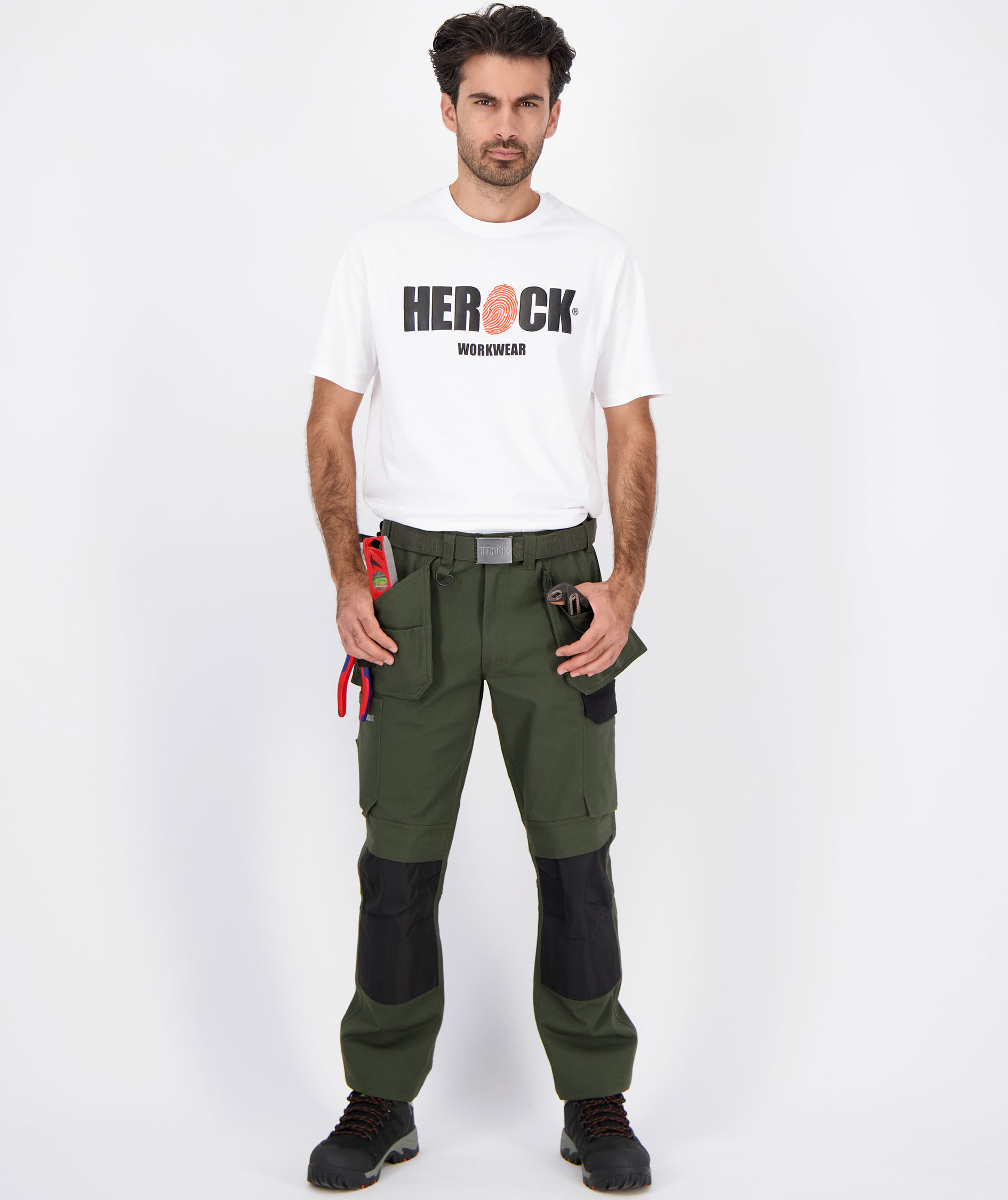 HEROCK Spero craftsman trousers, Dark Khaki/Black, large image number 1