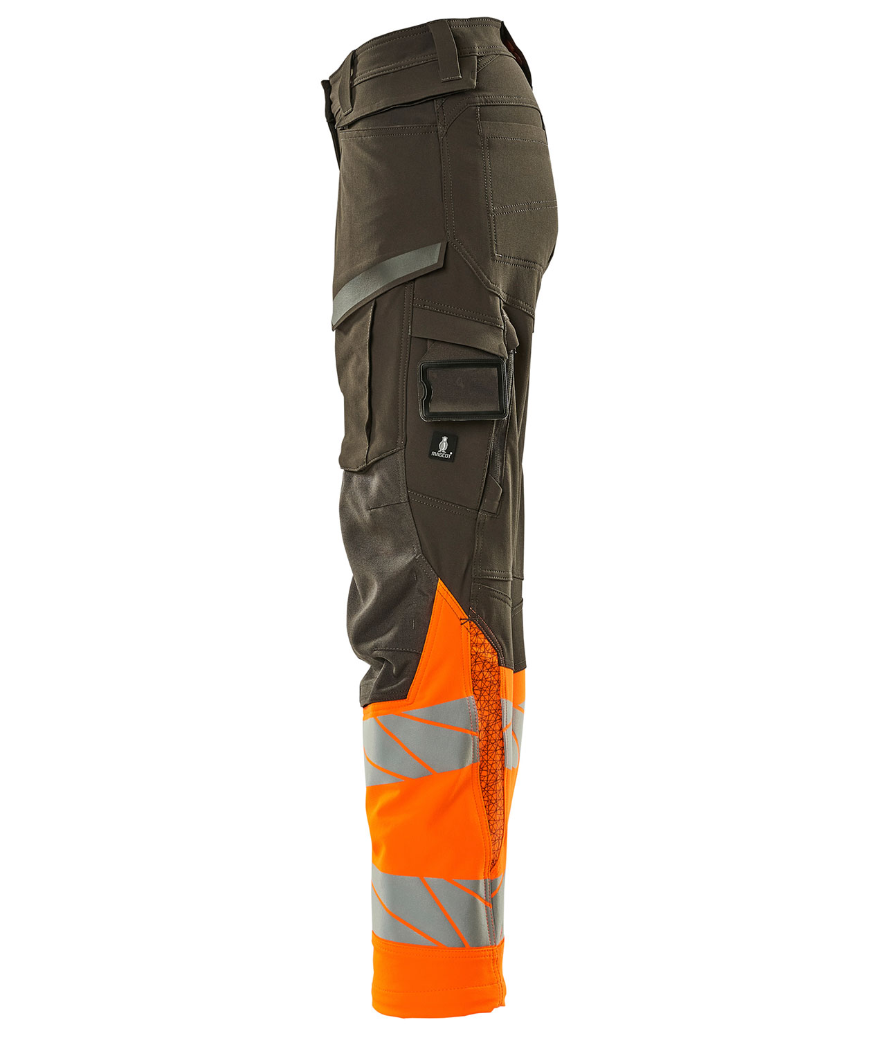 Mascot Accelerate Safe Damen Arbeitshose full Stretch, Dunkles Anthrazit/Hi-Vis Orange, large image number 3