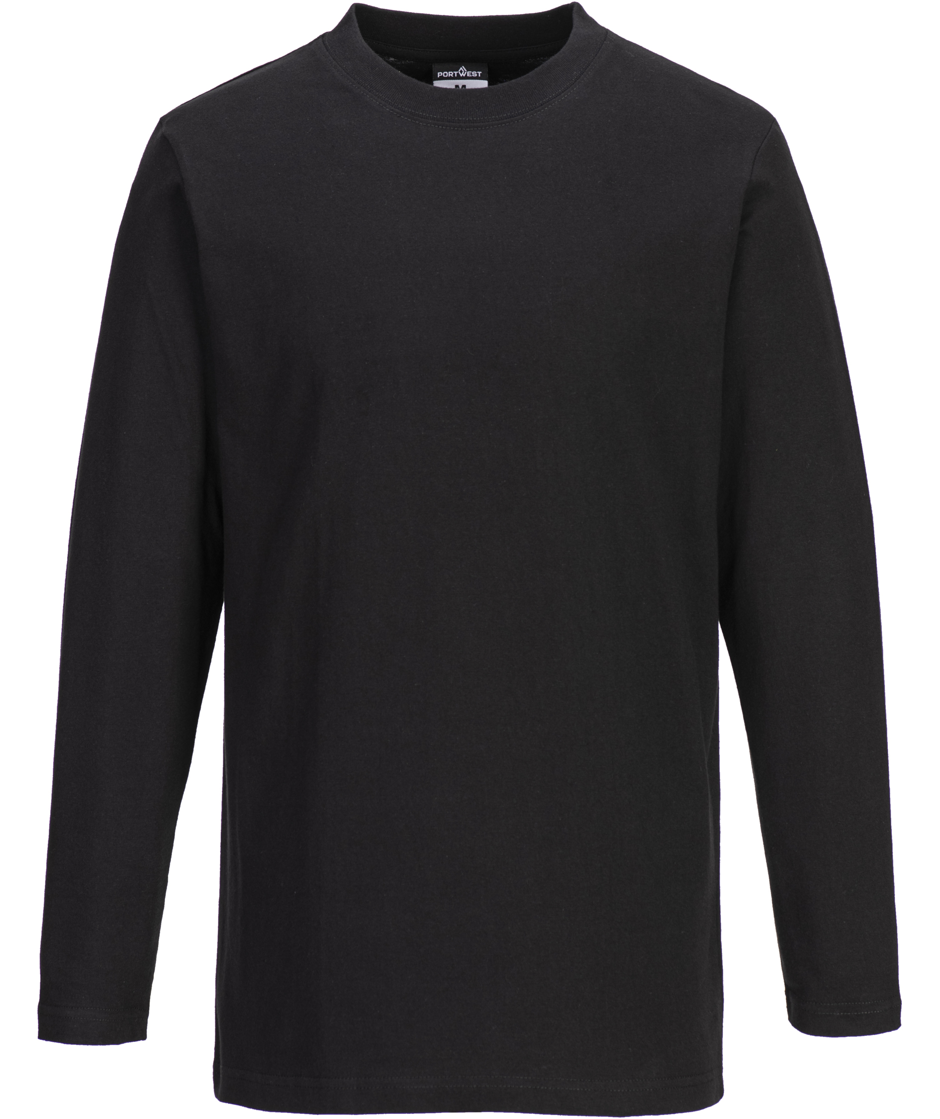 Portwest l&aring;ng&auml;rmad T-shirt, Svart