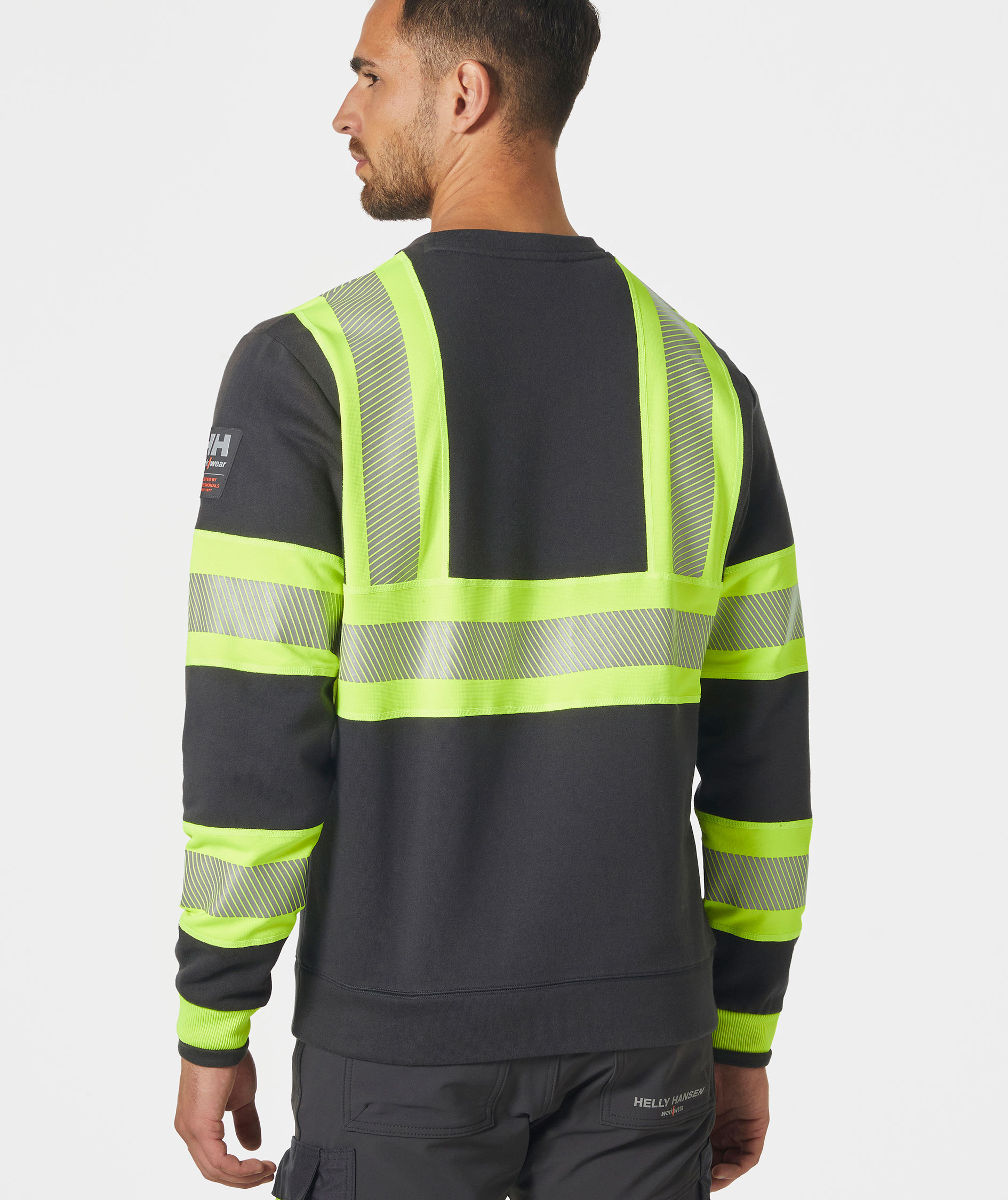 Helly Hansen ICU sweater, Hi-vis yellow/charcoal, large image number 3