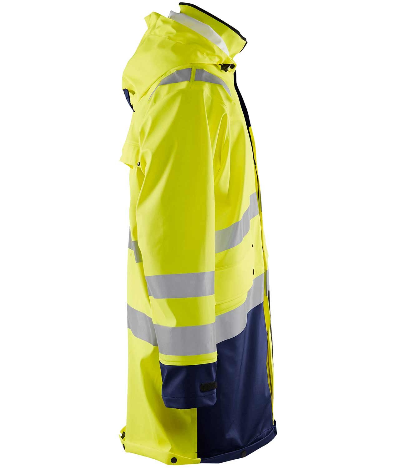 Bl&aring;kl&auml;der long raincoat, Hi-vis Yellow/Marine, large image number 2