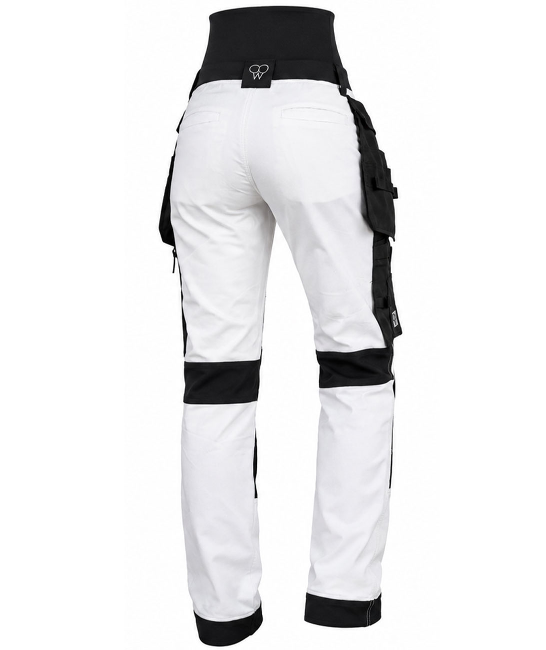 CO Workwear dame h&aring;ndv&aelig;rkerbukser full stretch, Hvid, large image number 2
