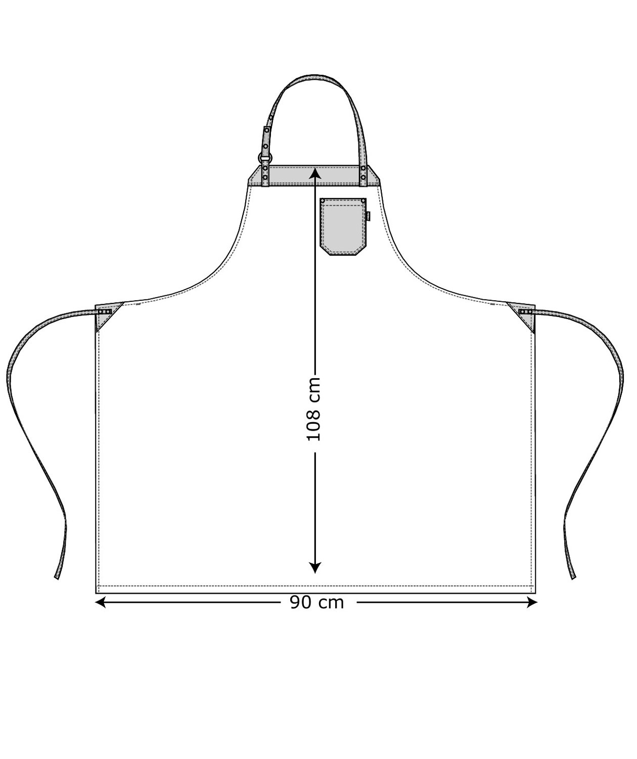 Kentaur bib apron with pocket, Rock Cross, Rock Cross, large image number 2