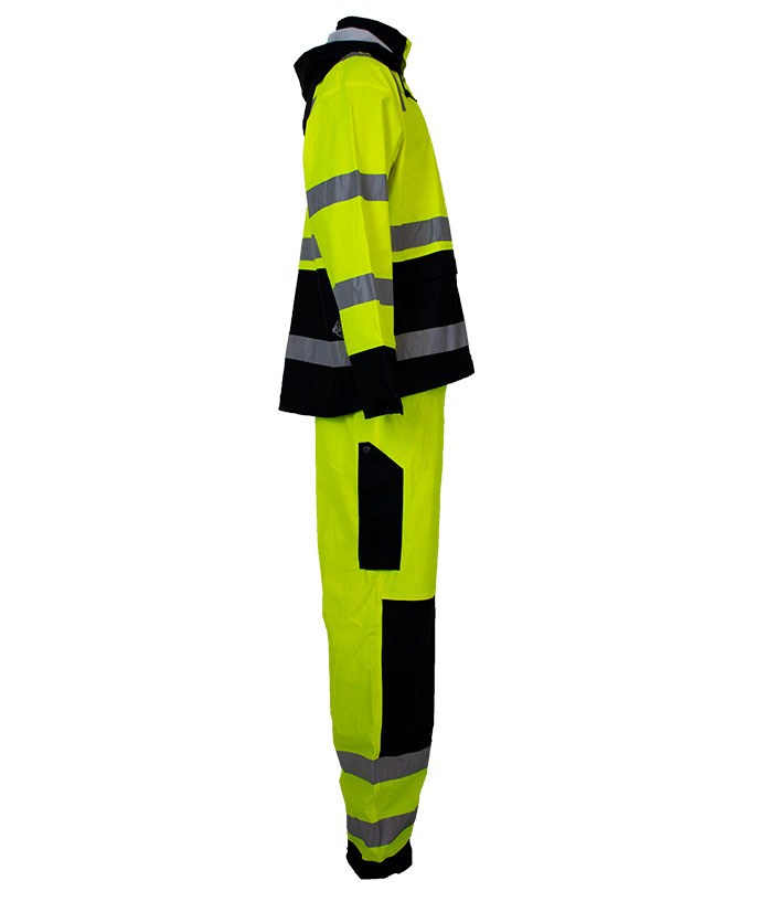 Abeko Tony PU rain set, Hi-vis Yellow/Black, large image number 4