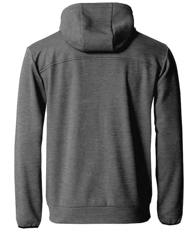 Clique Ottawa hoodie with full zipper, Grey Melange, large image number 3