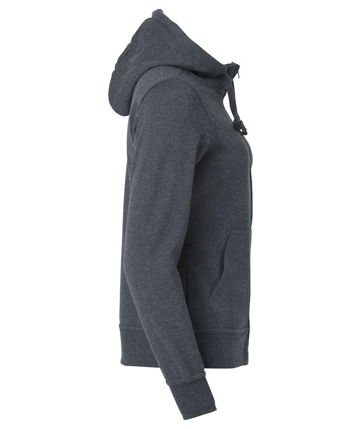 Clique Basic Hoody Zip women's hoodie, Antracit Melange, large image number 3