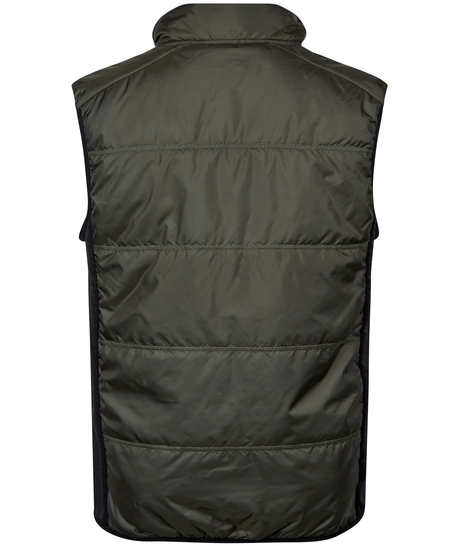 Tee Jays hybrid stretch quilted vest, Deep Green/Black