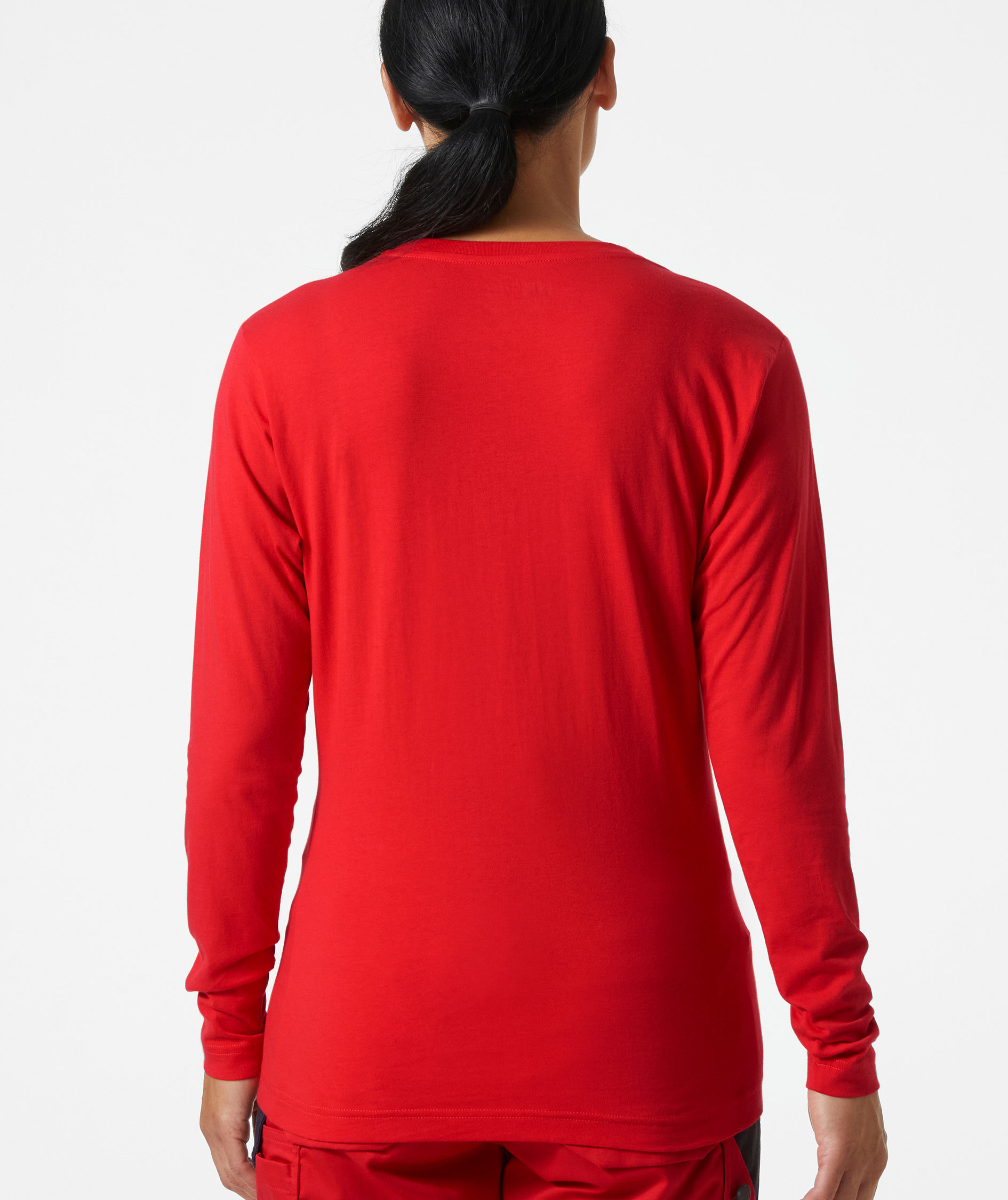 Helly Hansen Classic lang&aelig;rmet dame T-shirt, Alert red, large image number 3