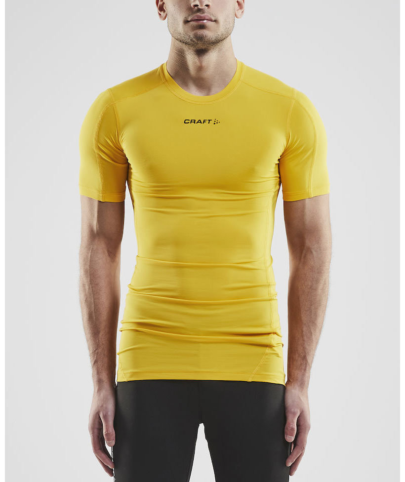 Craft Pro Control kompression T-shirt, Sweden yellow