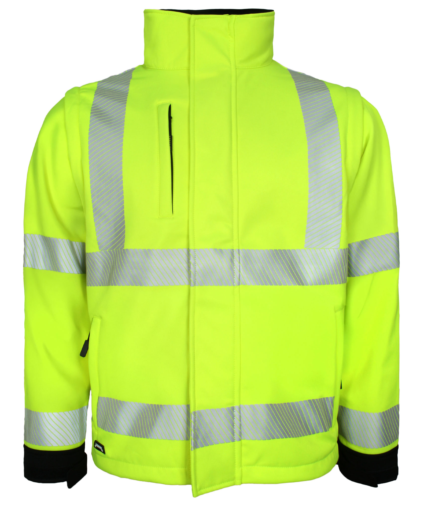 Lyngs&oslash;e 2-i-1 softshelljacka, Varsel Gul/Svart