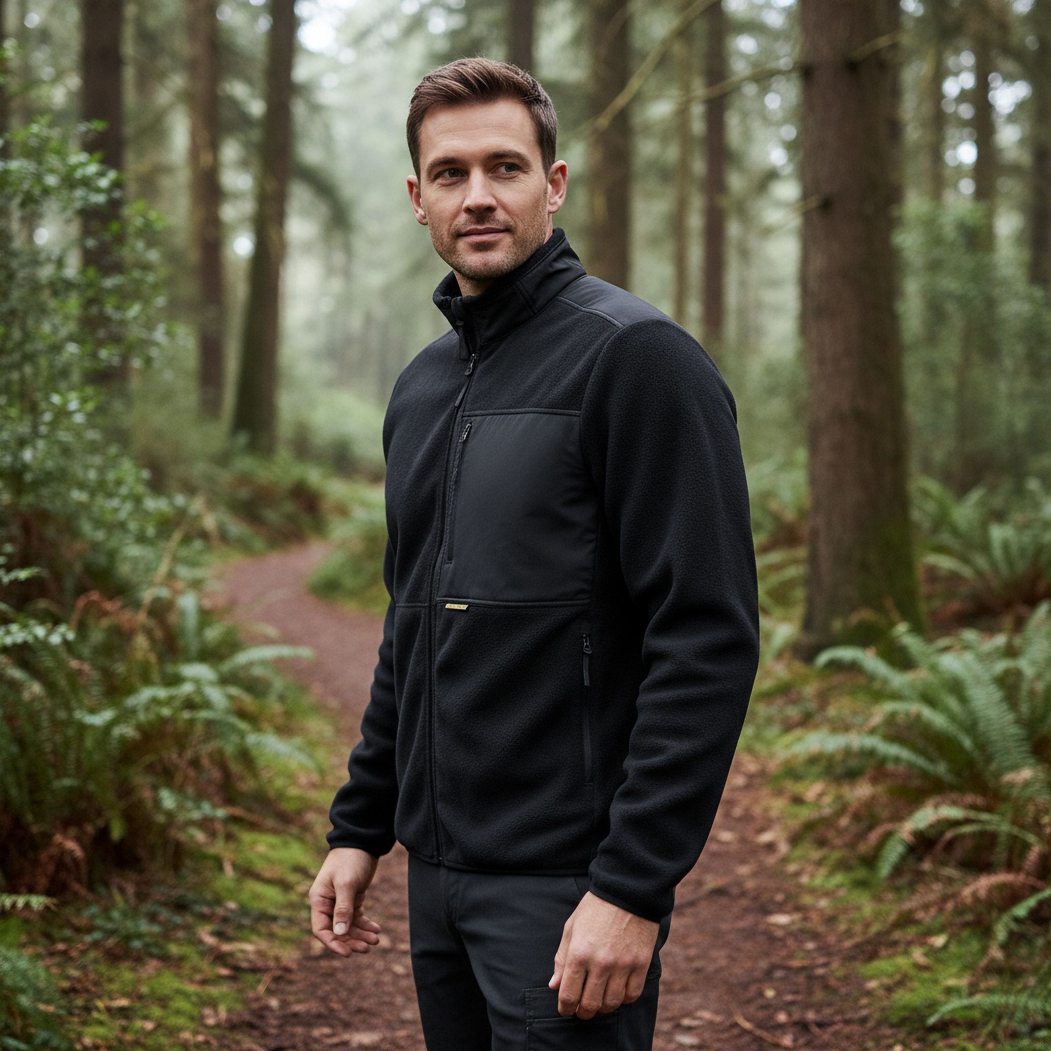 Westborn microfleece jacka, Black