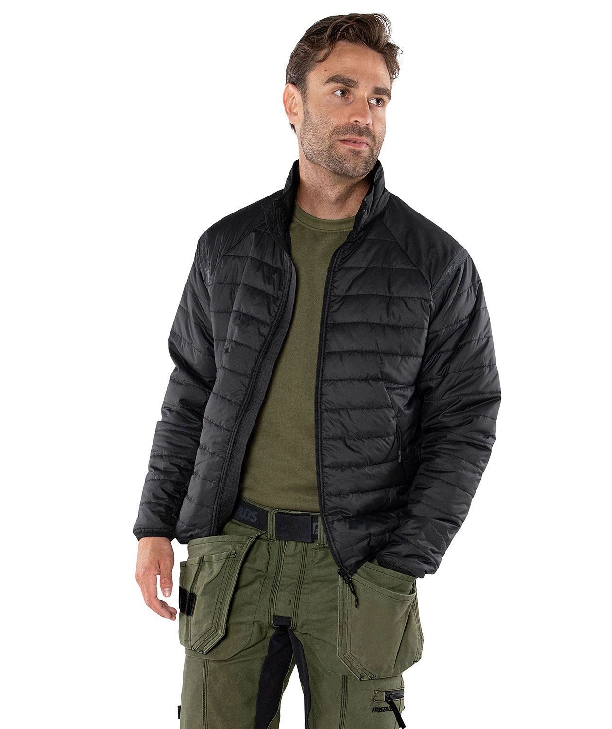 Fristads Green quiltet jakke 4101 GRP, Sort