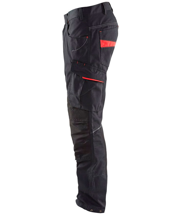 Bl&aring;kl&auml;der Unite work trousers, Black/Red, large image number 4