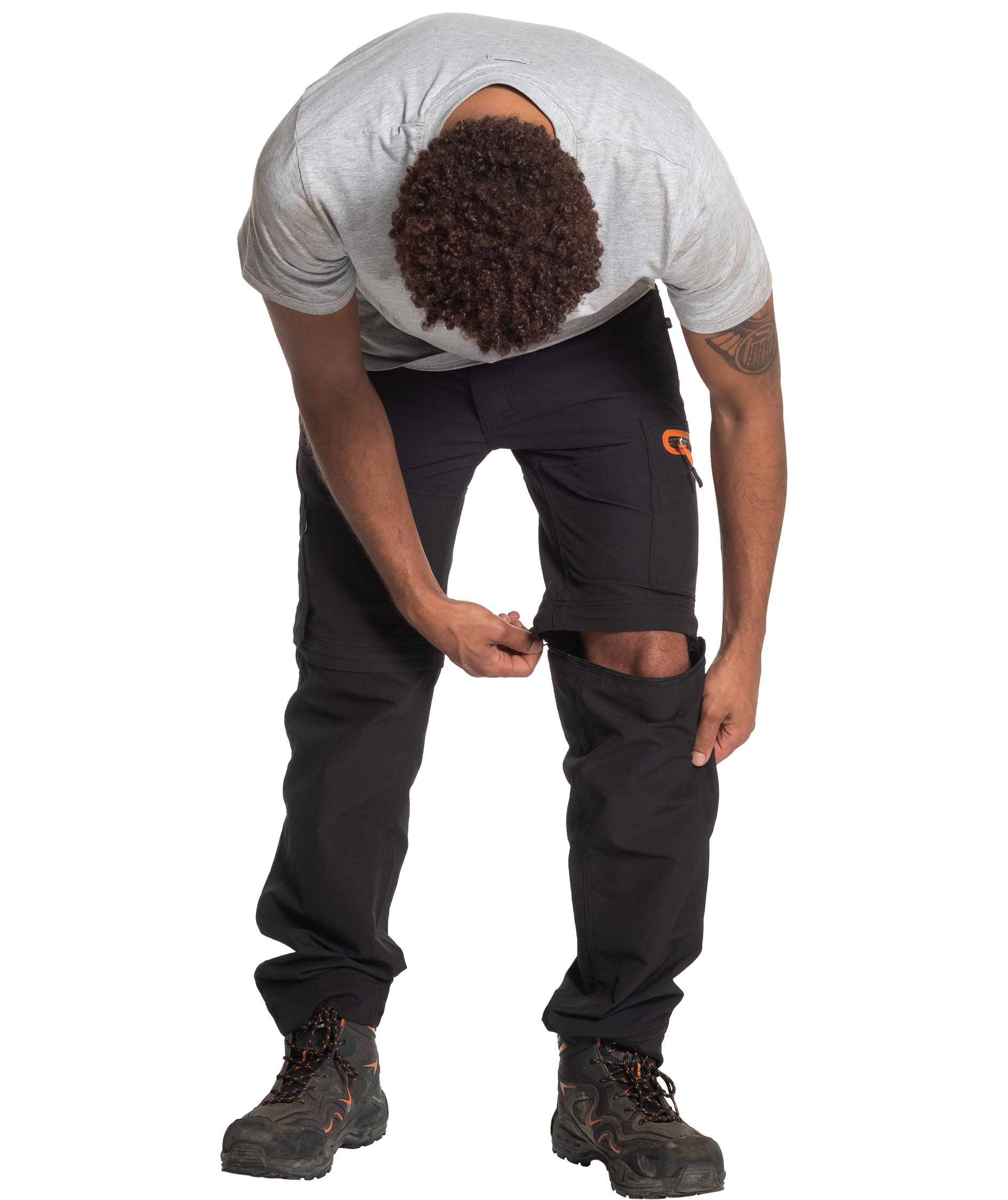 HEROCK Tornado Zip-off servicebukser, Black, large image number 2