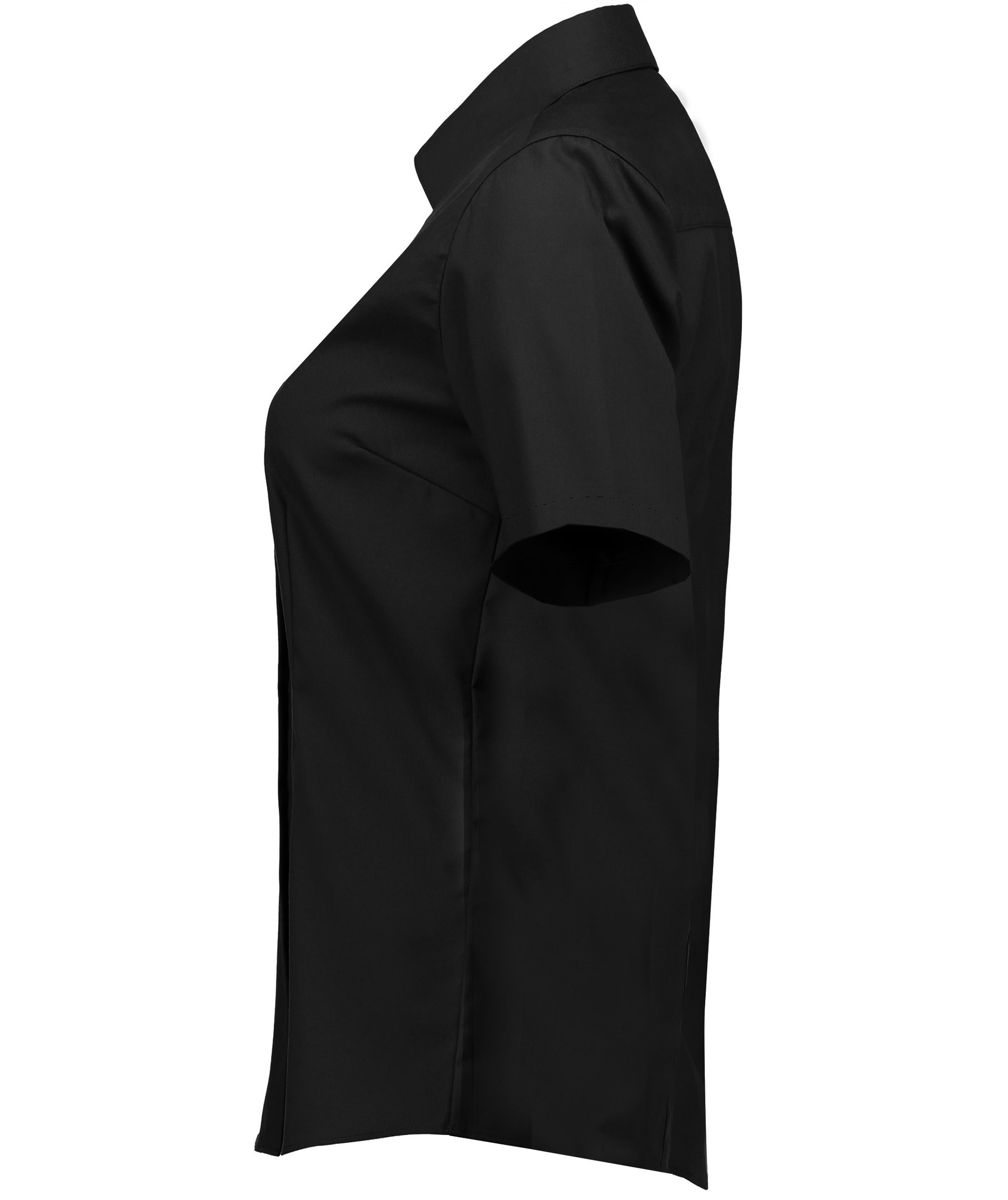 Seven Seas Fine Twill Kurz&auml;rmeliges Modern fit Damen Hemd, Schwarz, large image number 3