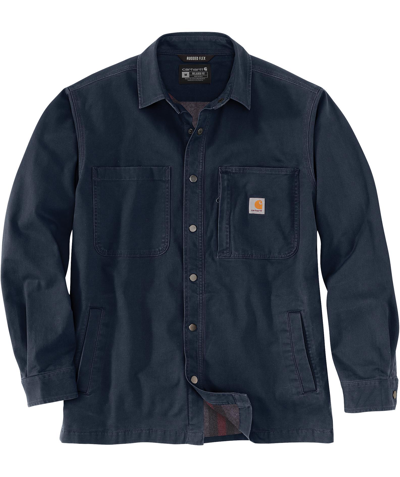 Carhartt fleece foret skjortejakke, Navy, Navy, swatch
