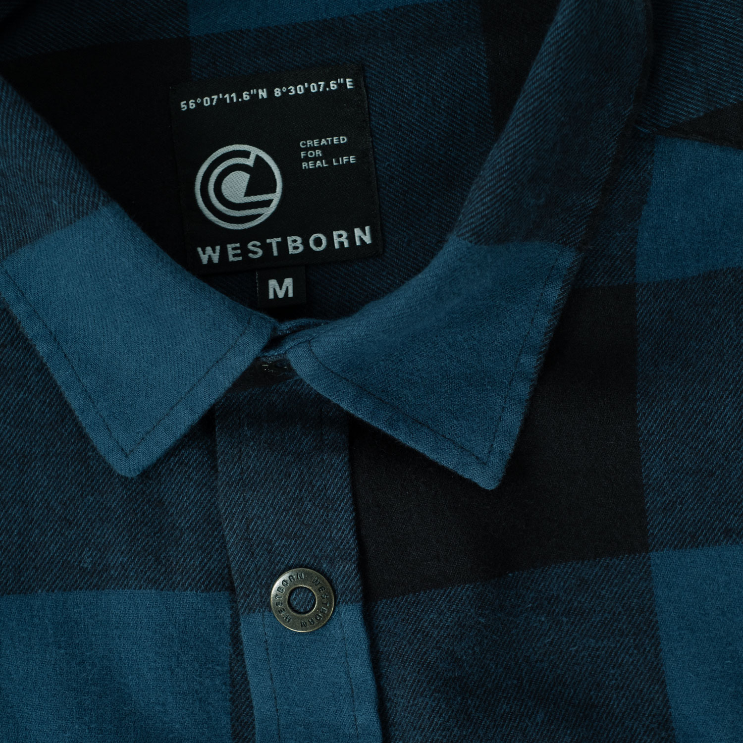 Westborn casual flannelskjorte, Dusty Blue/Black, large image number 6