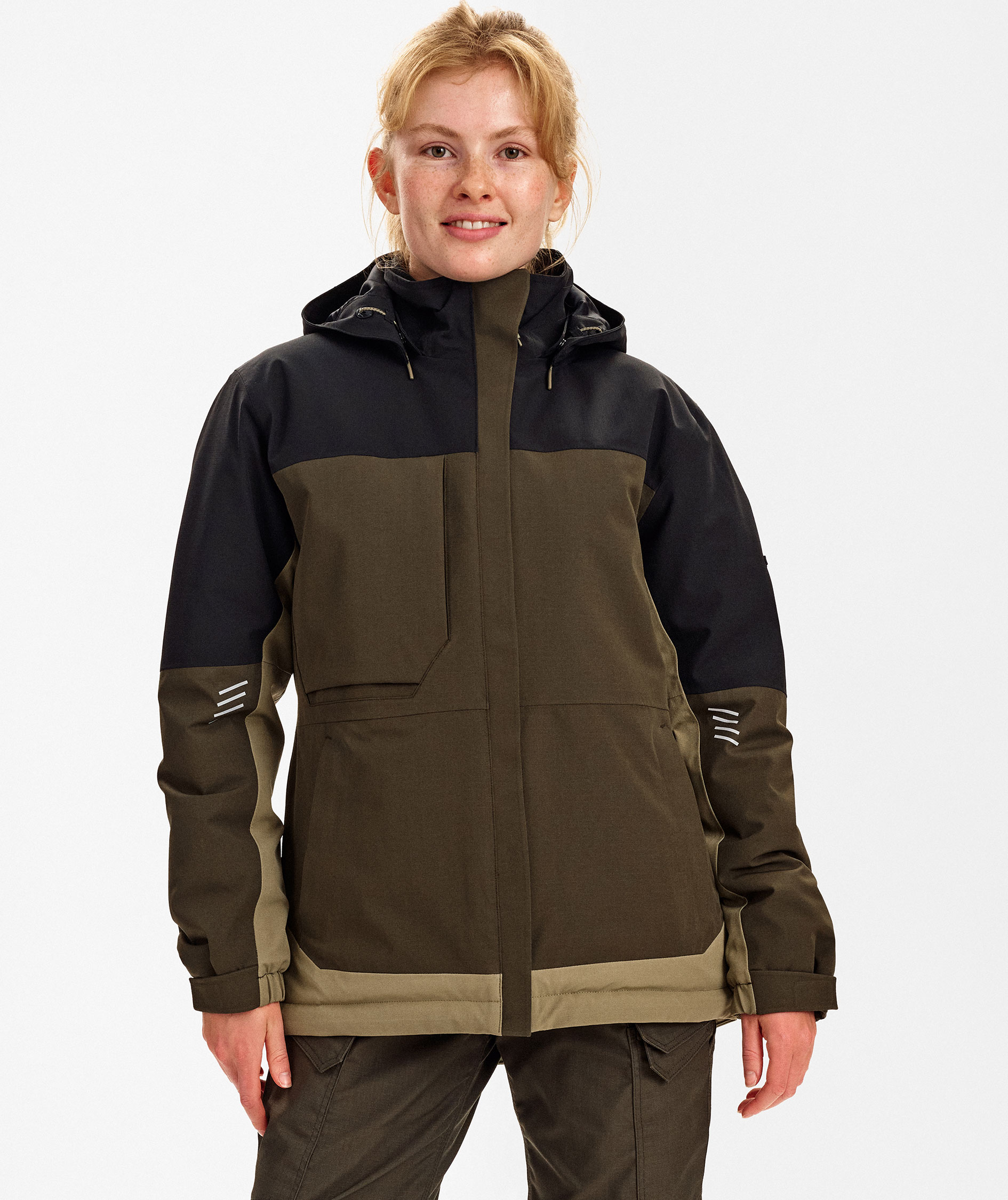 Engel Entire dame vinterjakke, Forest Green/Black, large image number 2