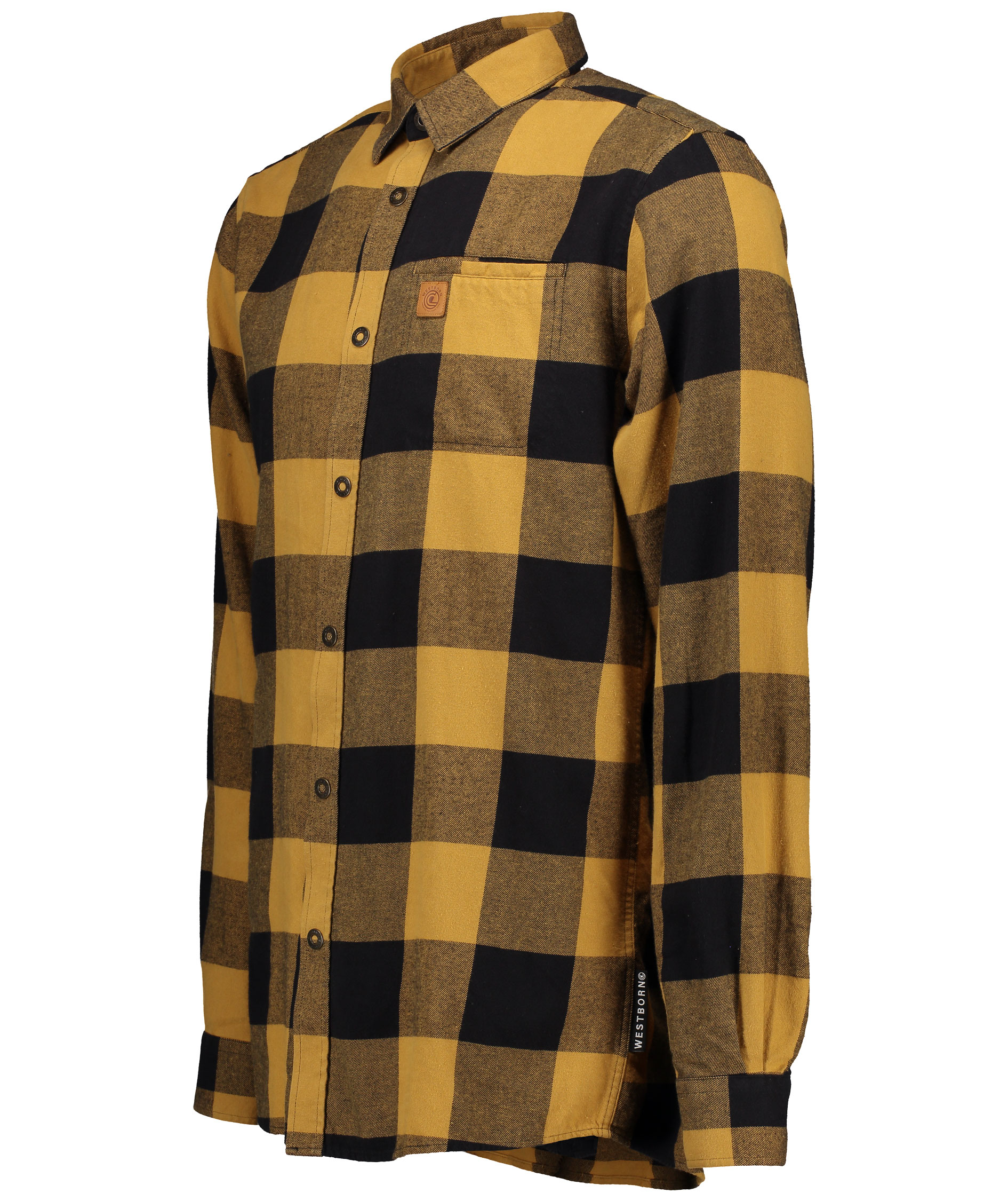 Westborn casual flanellskjorta, Mustard/Black, large image number 3