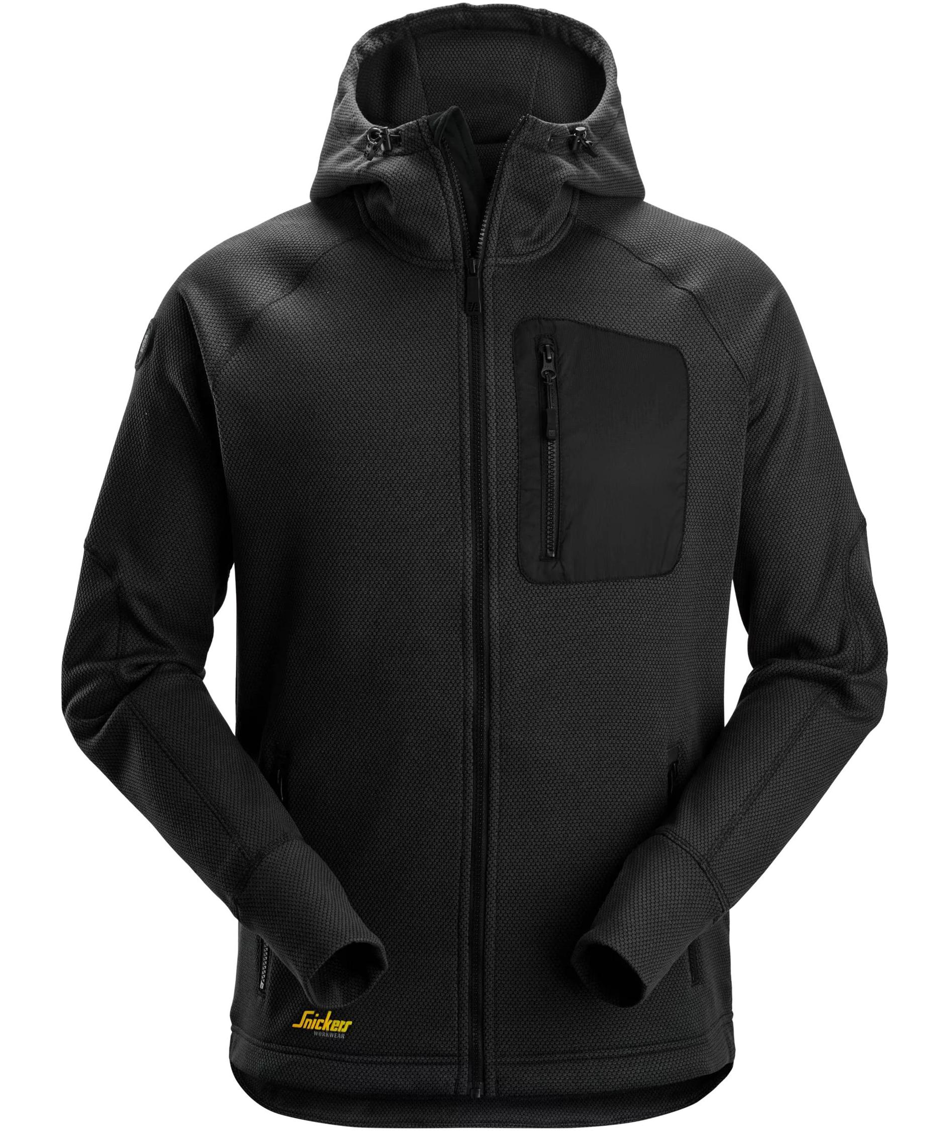 Snickers FlexiWork fleecehoodie 8041, Black
