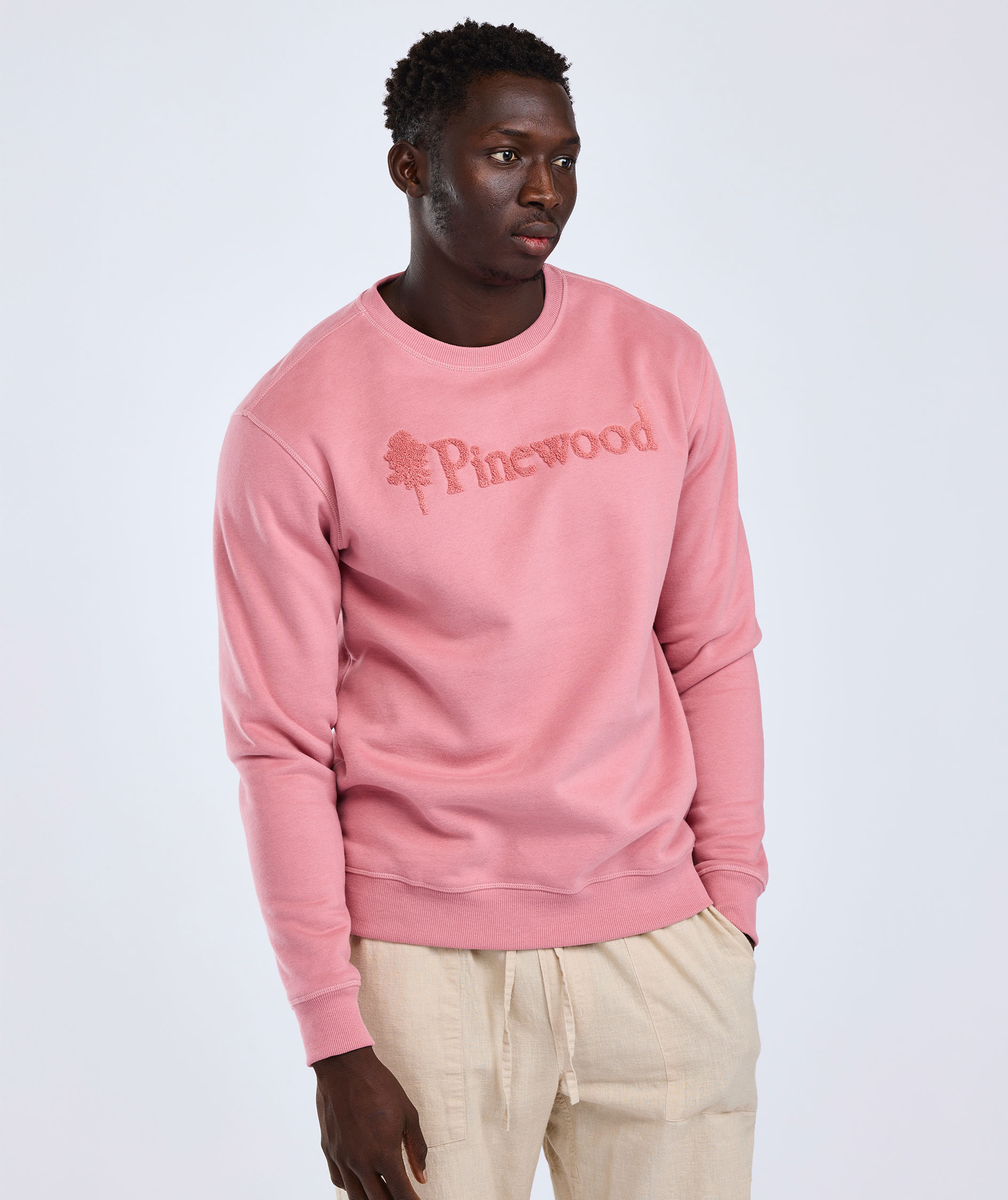 Pinewood V&auml;rnamo Logo sweatshirt, Dusty Pink, large image number 6