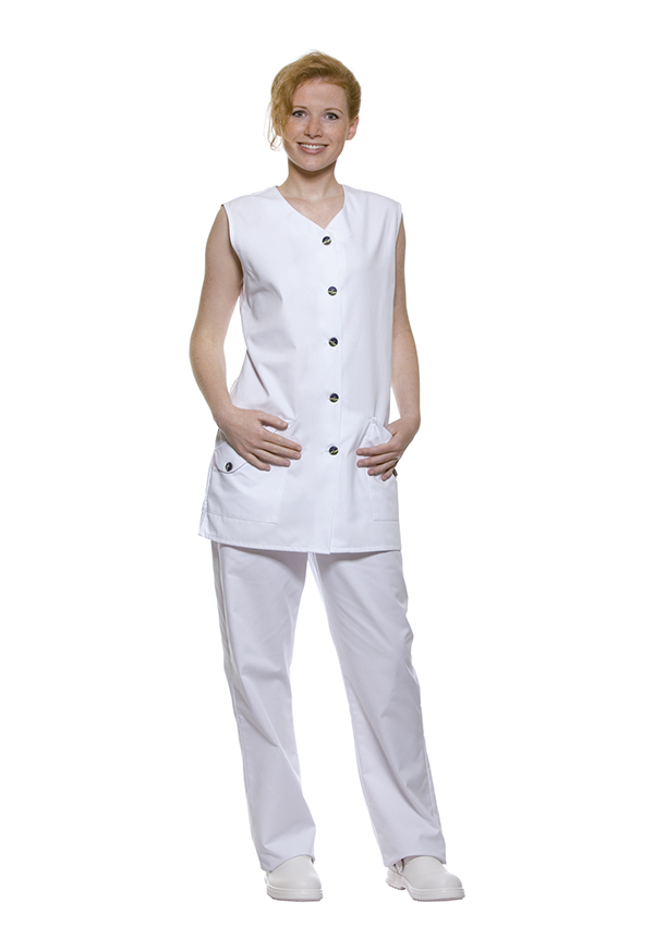 Karlowsky Franziska Damen-Tunika ohne &Auml;rmel, White, large image number 0