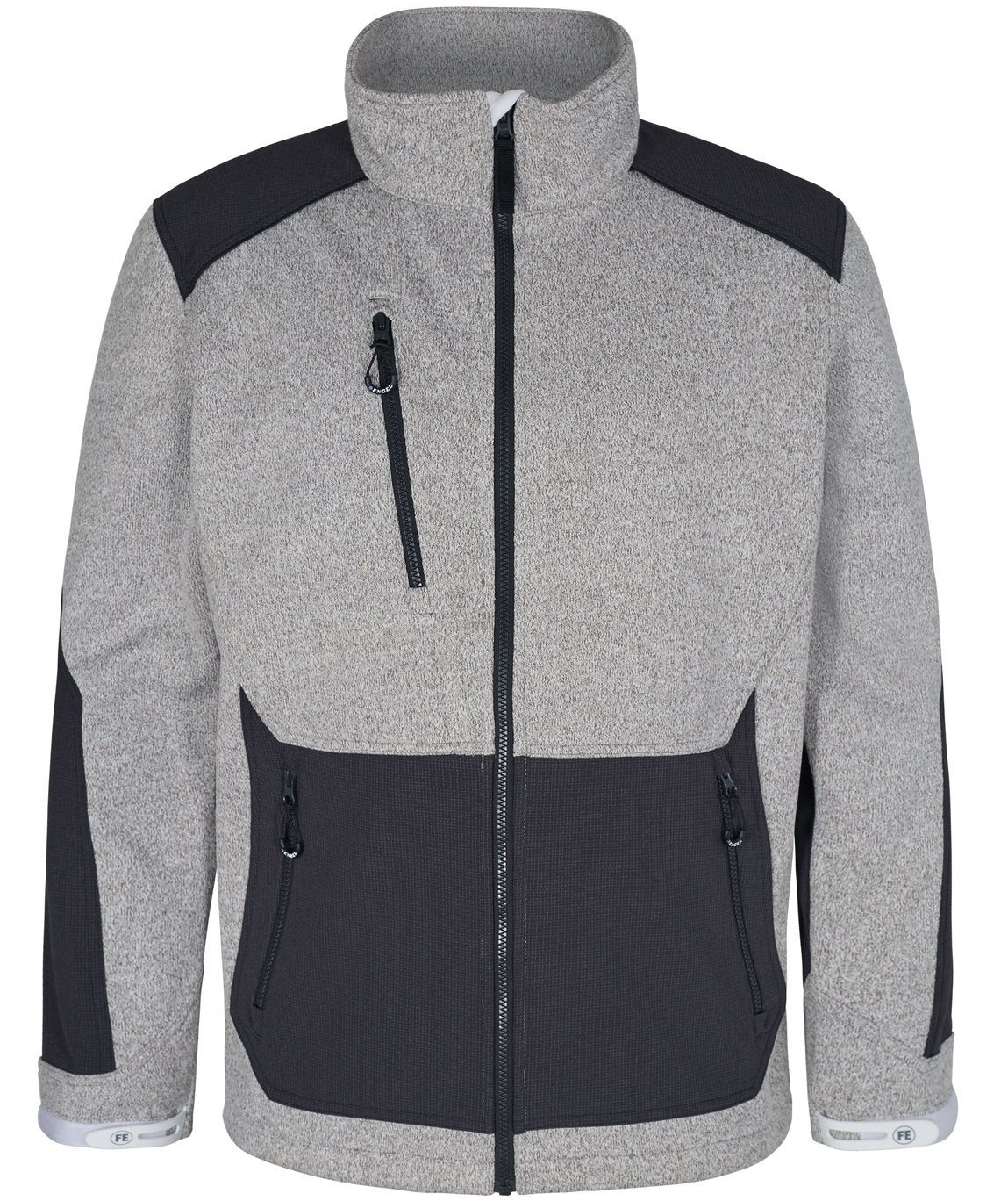 Engel X-treme stickad softshelljacka, Vit/Antracitgr&aring;