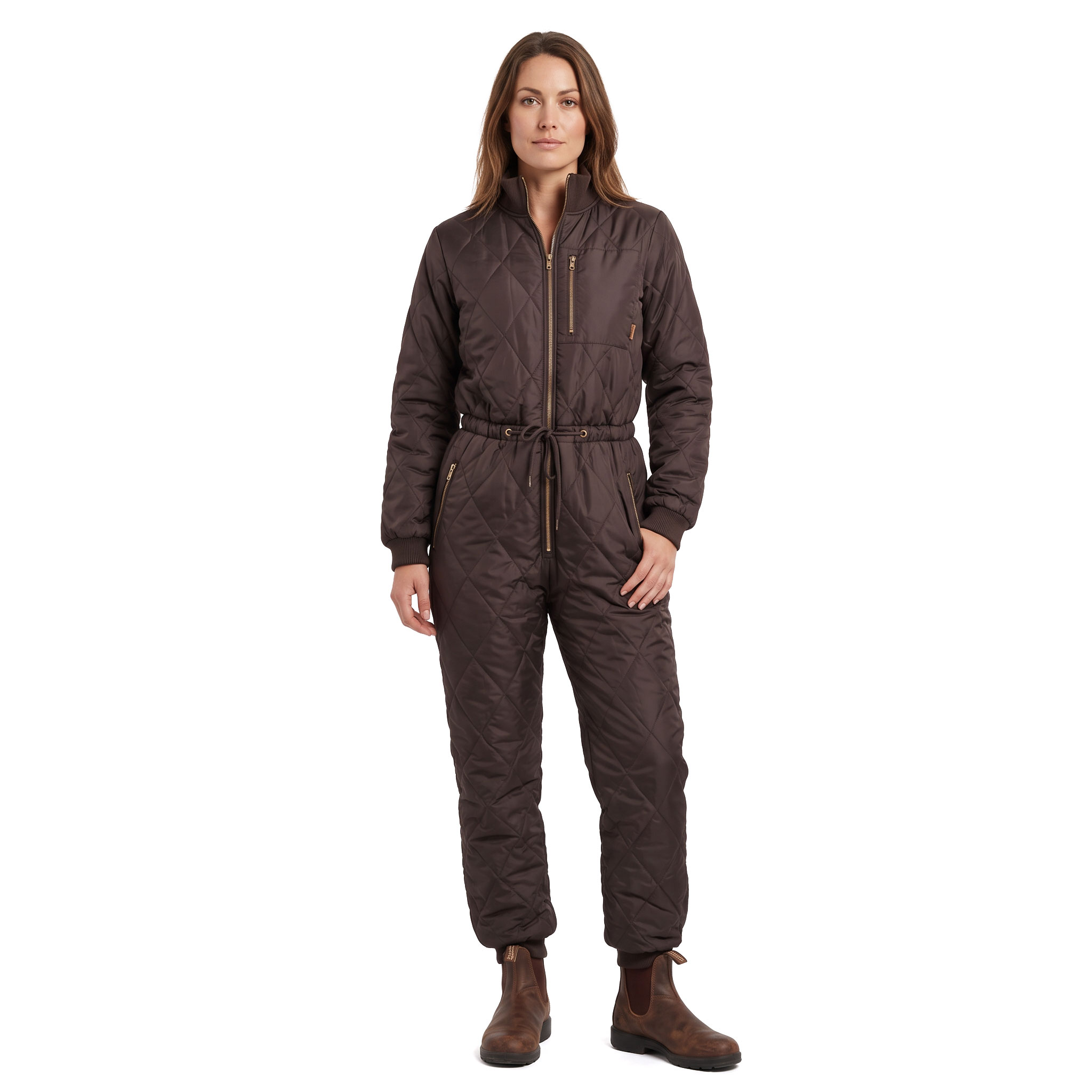 Westborn Basic women's coveralls, Chocolate Brown, large image number 2