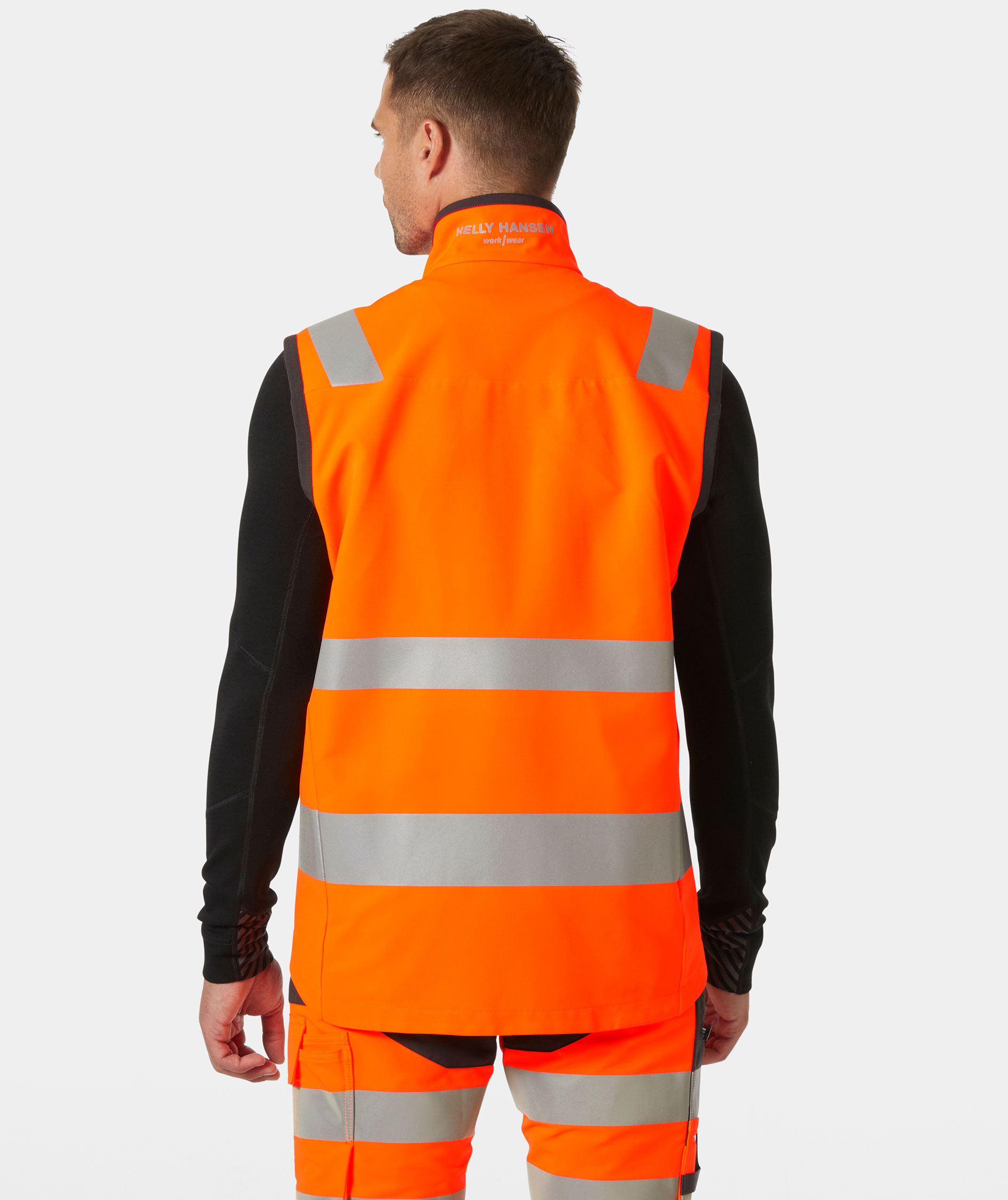 Helly Hansen Alna 4X Tech Weste full stretch, Hi-vis Orange/Ebony, large image number 3