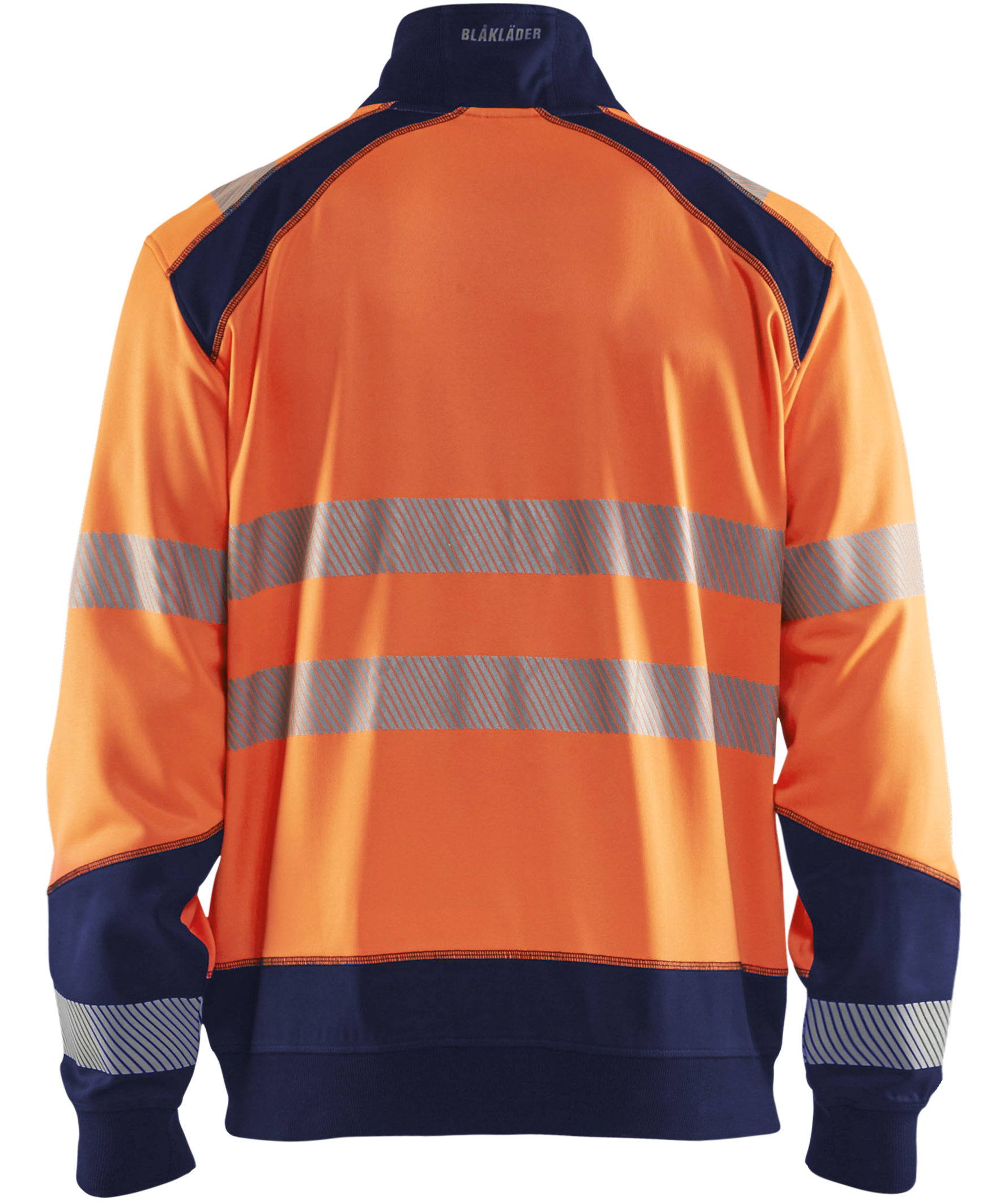 Bl&aring;kl&auml;der half zip collegegenser, Hi-Vis Orange/Marine