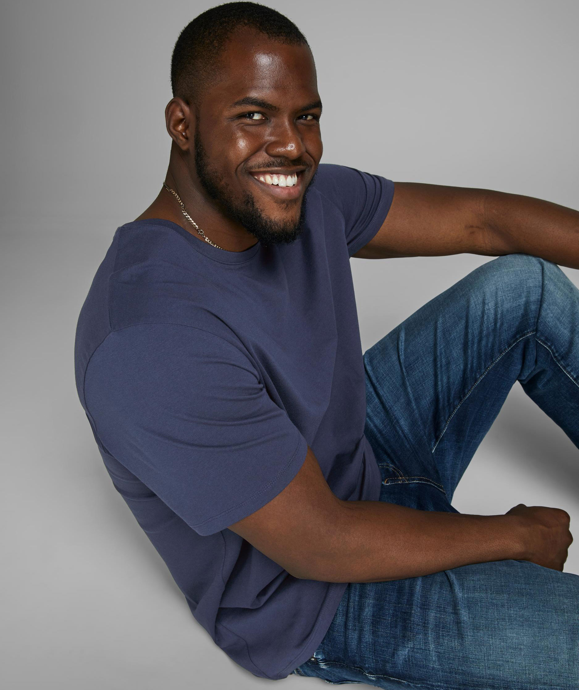 Jack & Jones JJEORGANIC Basic Plus Size T-shirt, Navy Blazer, large image number 7