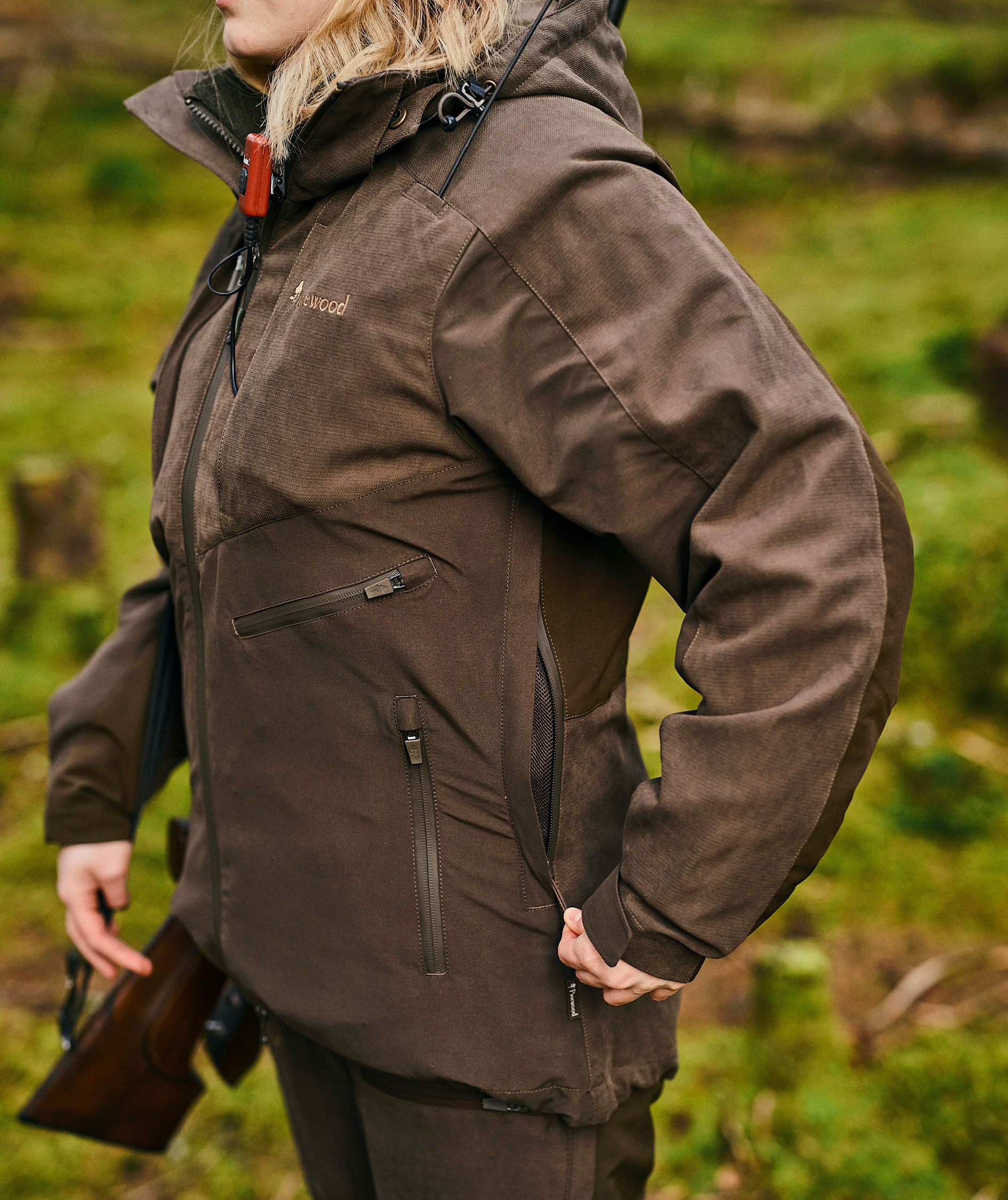 Pinewood&nbsp;Furudal Hunt Extreme damejakke, Suede Brown/dark olive, large image number 6