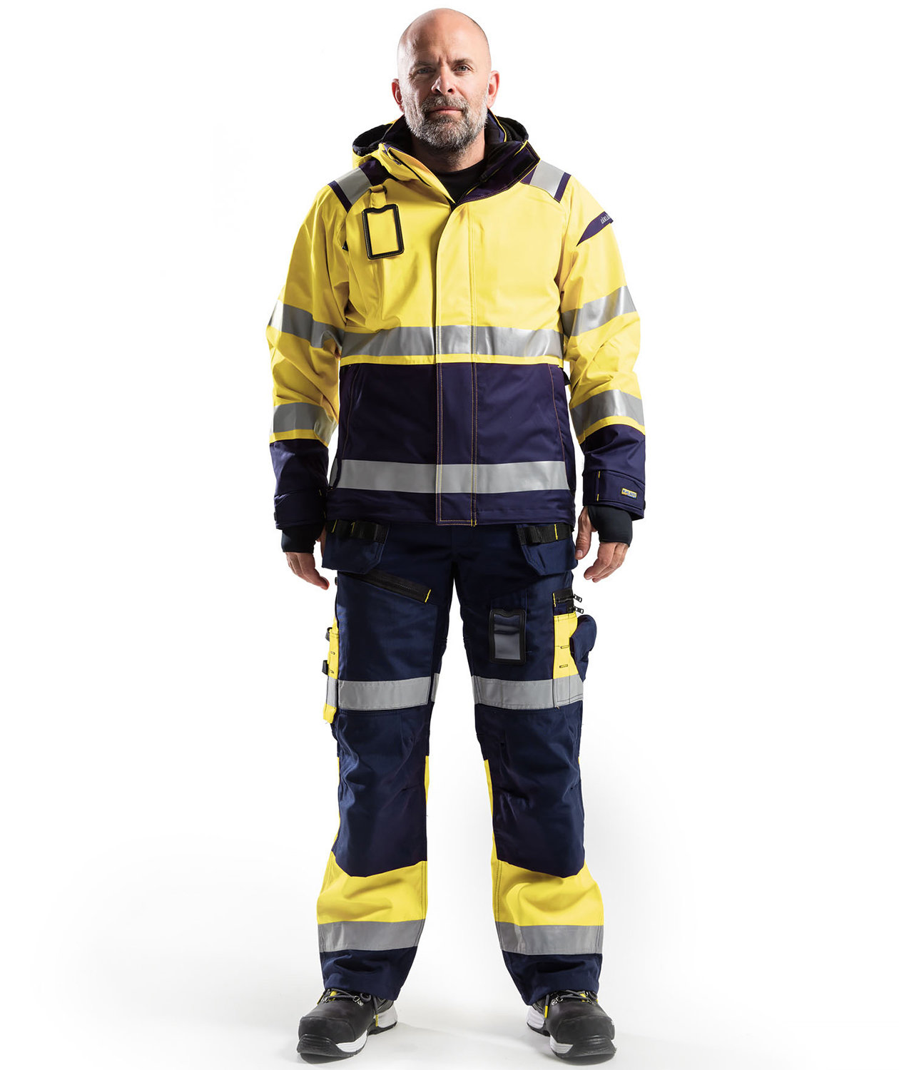 Bl&aring;kl&auml;der shell jacket, Hi-vis yellow/Marine blue, large image number 1
