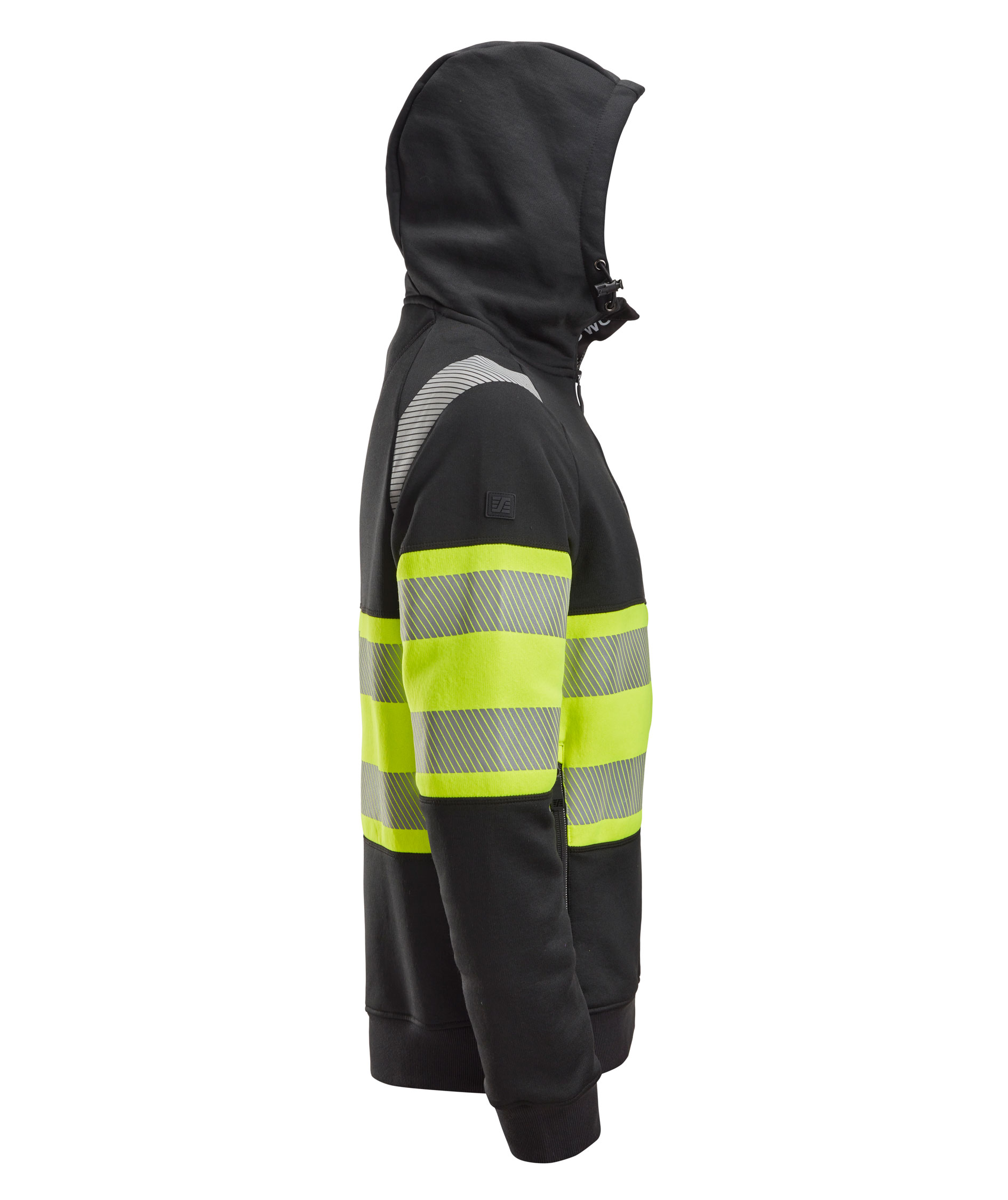 Snickers hoodie 2838, Black/Hi-Vis Yellow, large image number 2