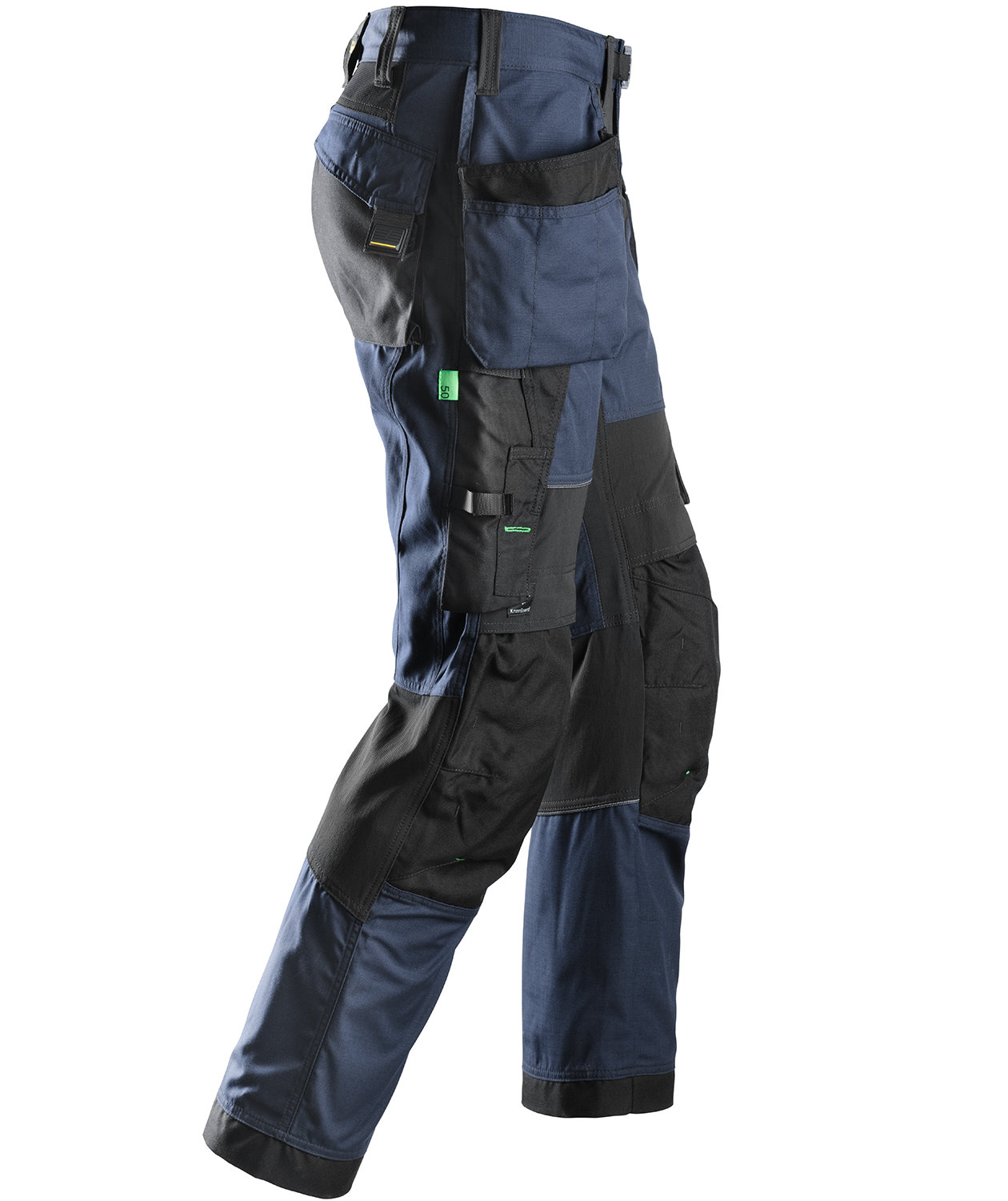 Snickers FlexiWork h&aring;ndv&aelig;rkerbukser 6902, Marine/Sort, large image number 3
