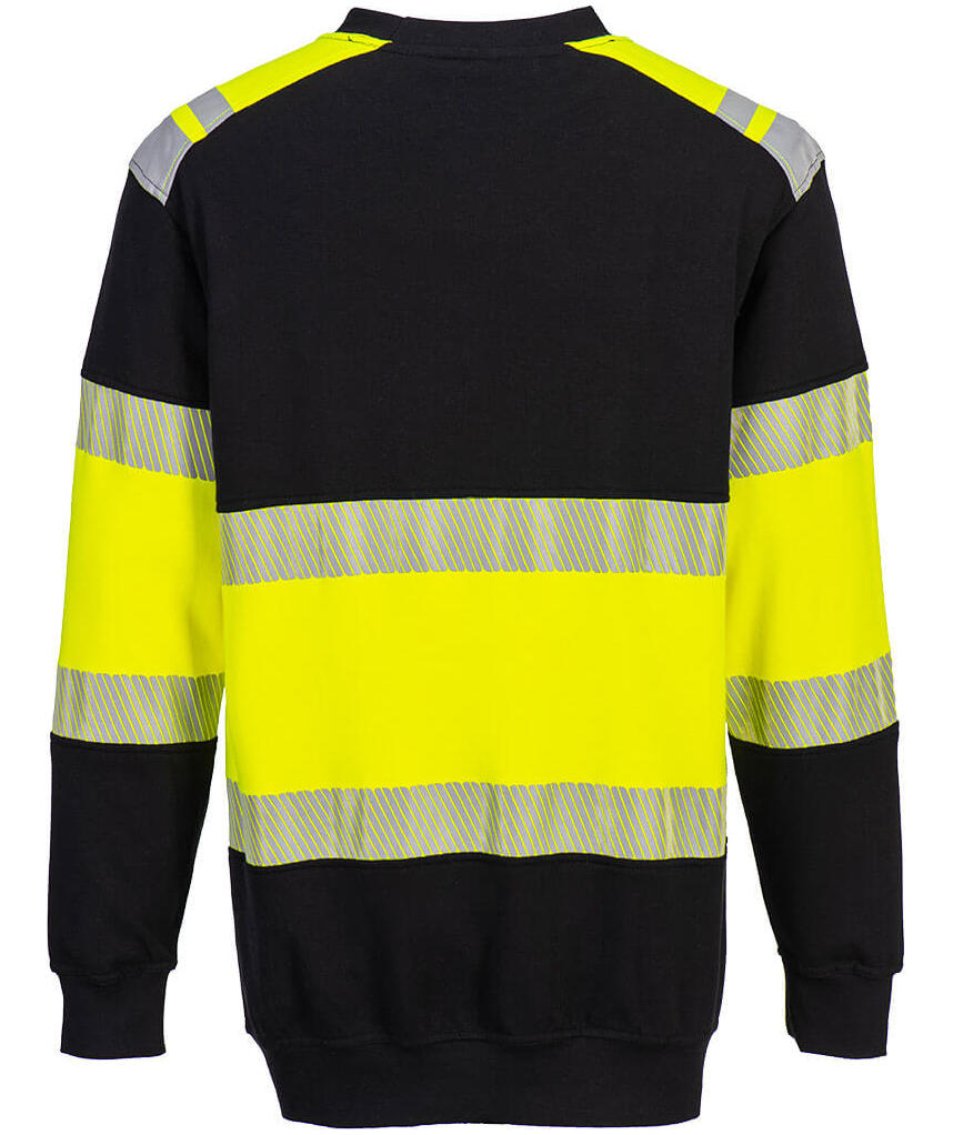 Portwest PW3 Modaflame sweatshirt, Varsel Gul/Svart