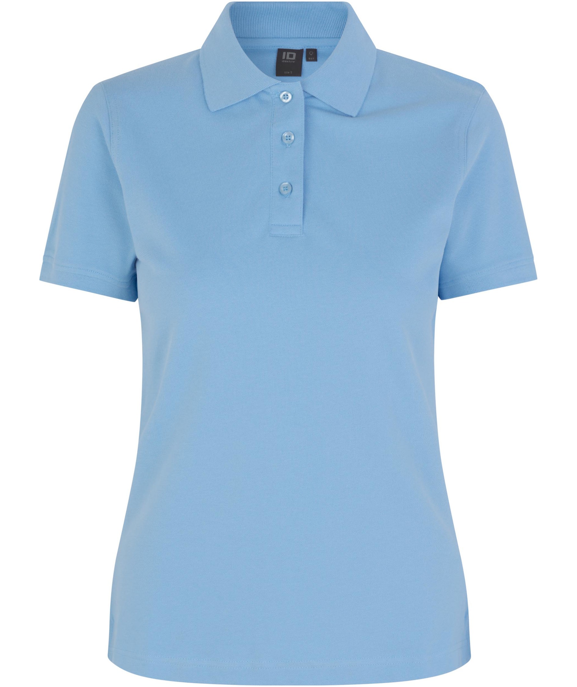 ID dame Pique Polo T-shirt med stretch, Lysebl&aring;, Lysebl&aring;, swatch