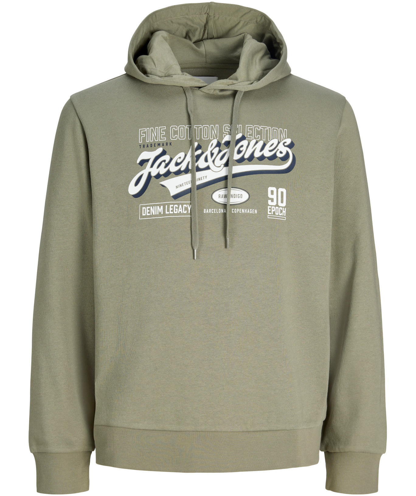 Jack & Jones JJELOGO hettegenser, Vetiver, Vetiver, swatch