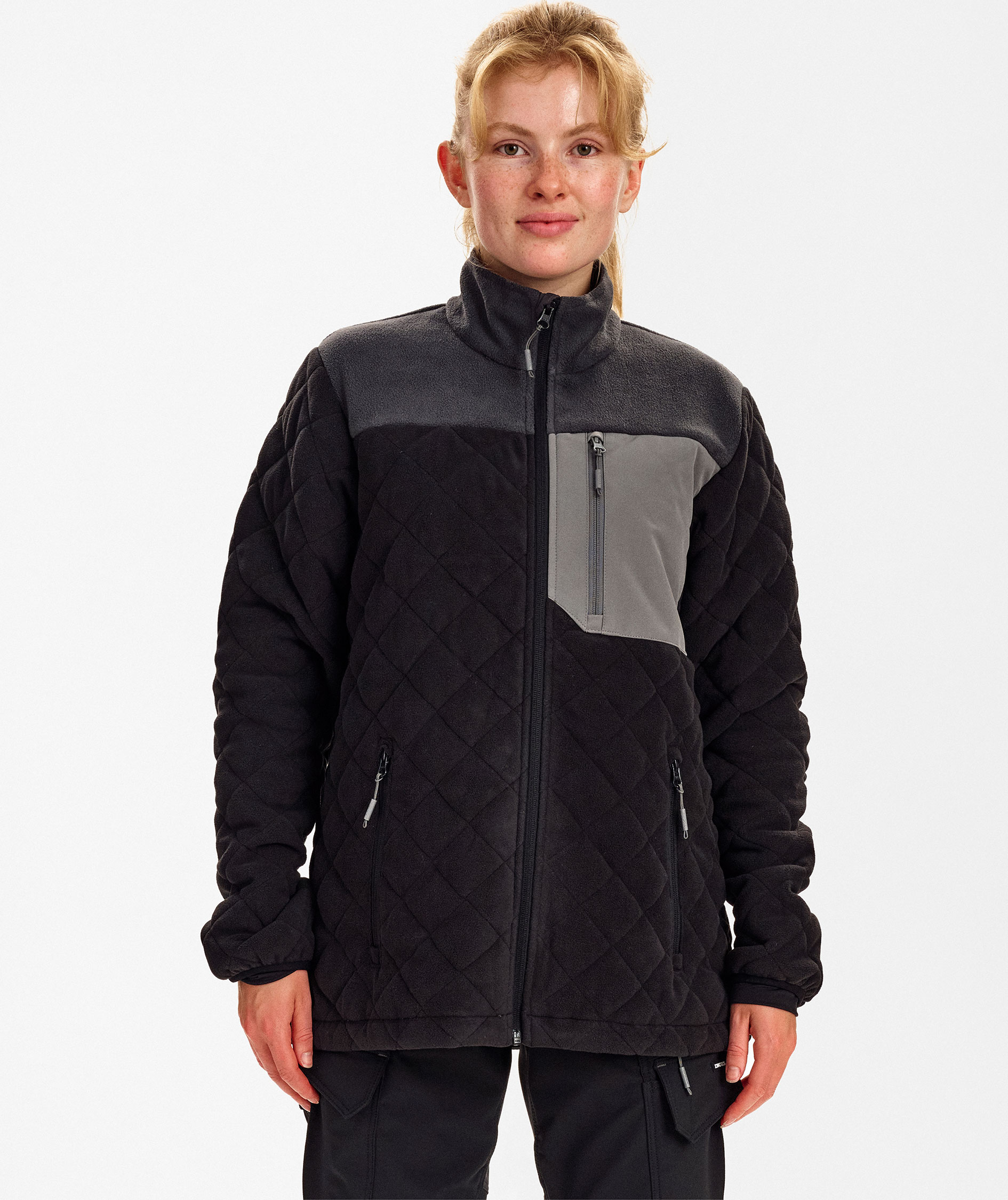 Engel Entire vadderad fleecejacka dam, Black/Anthracite Grey, large image number 1