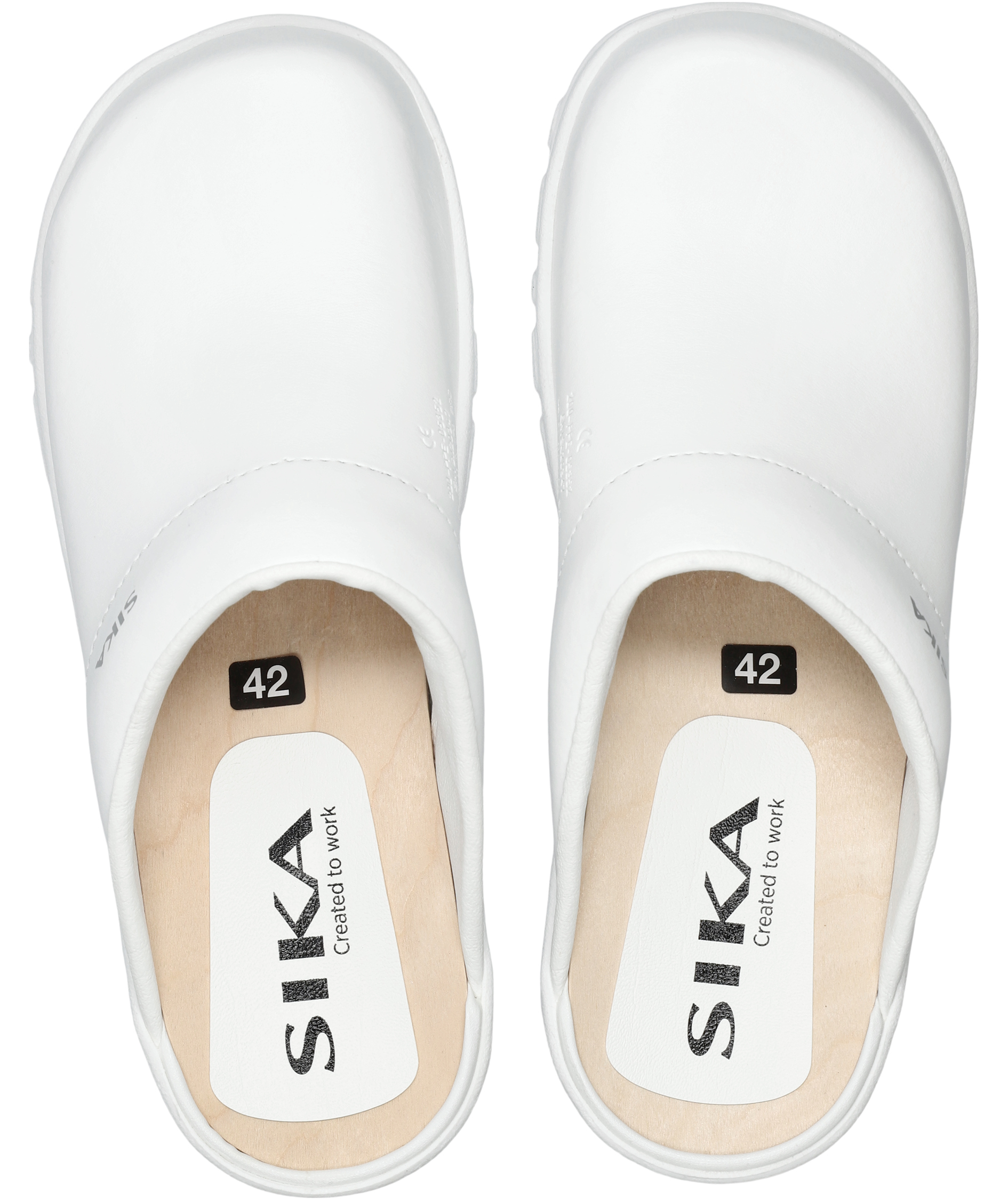 Sika Comfort tr&auml;skor utan h&auml;lkappa OB, Vit, large image number 3