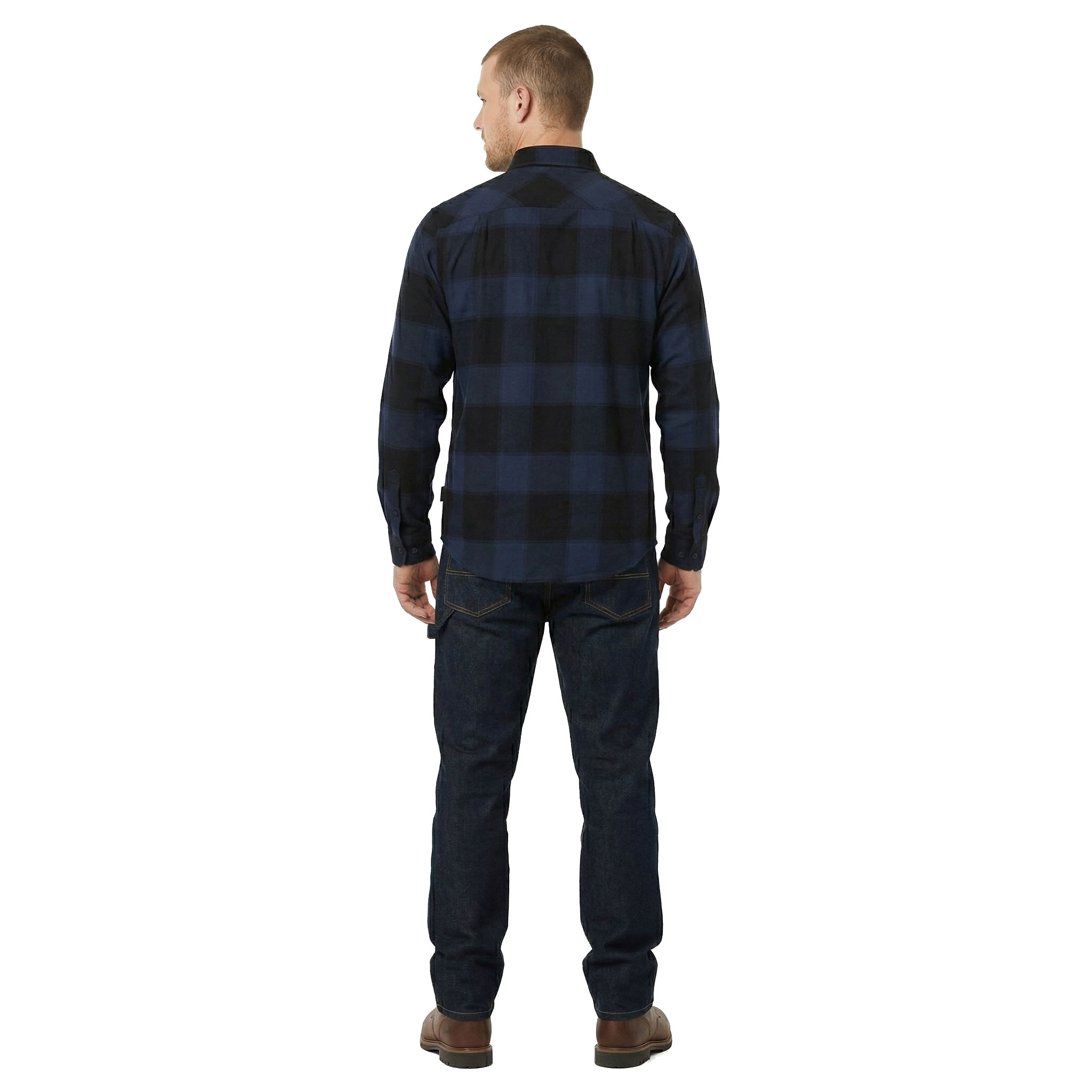 Westborn light flannelskjorte, Blue/Black, large image number 3