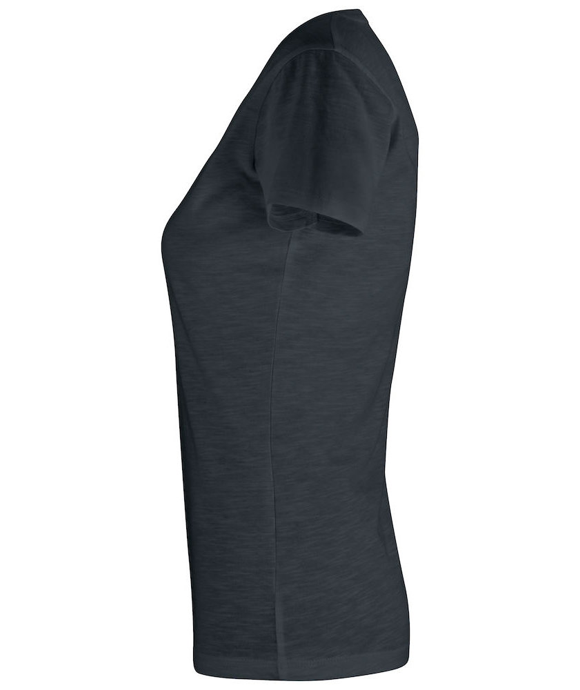 Clique Slub dame T-shirt, Sort, large image number 3