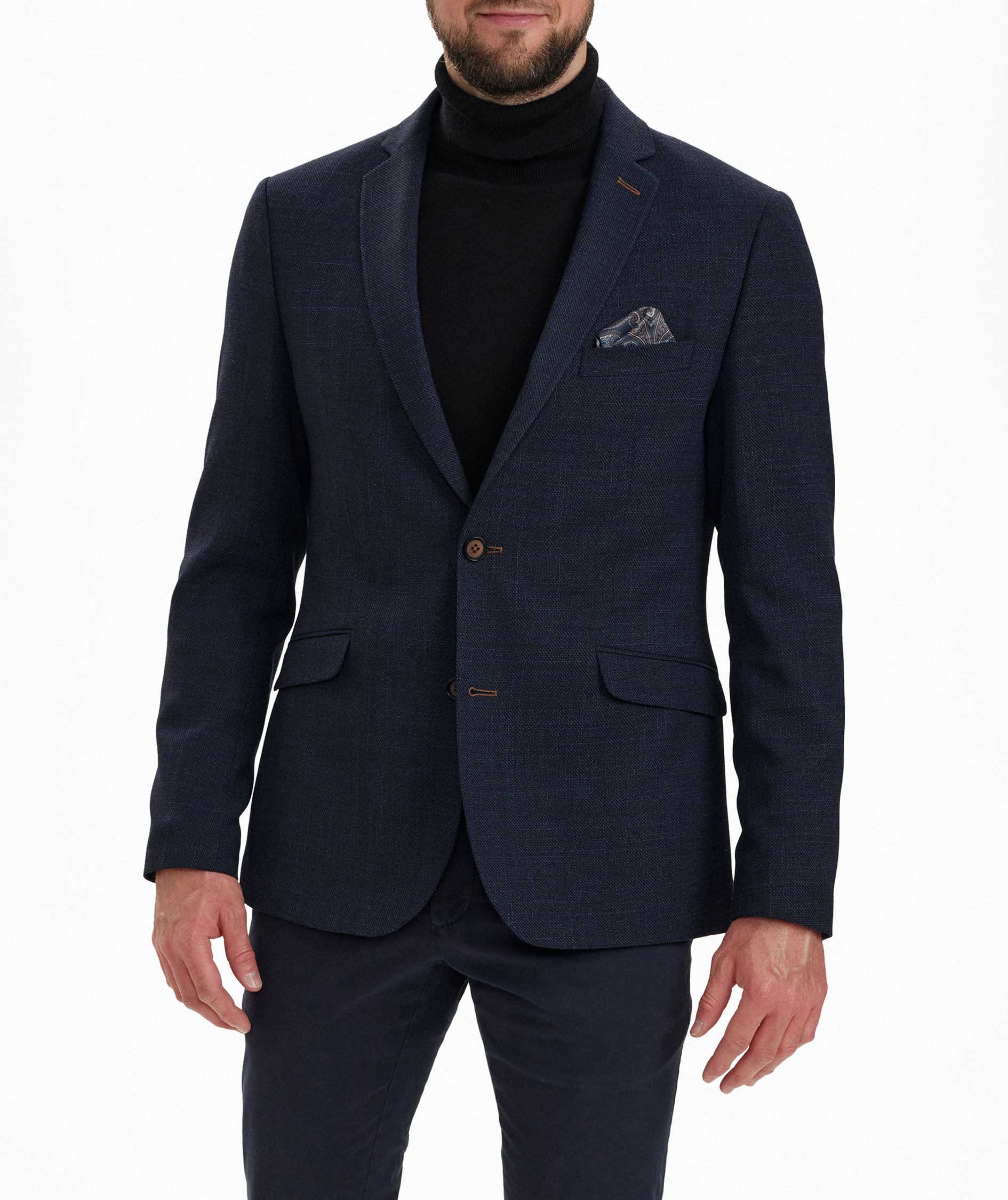 Sunwill Modern fit kavaj med ull, Dark navy, large image number 8