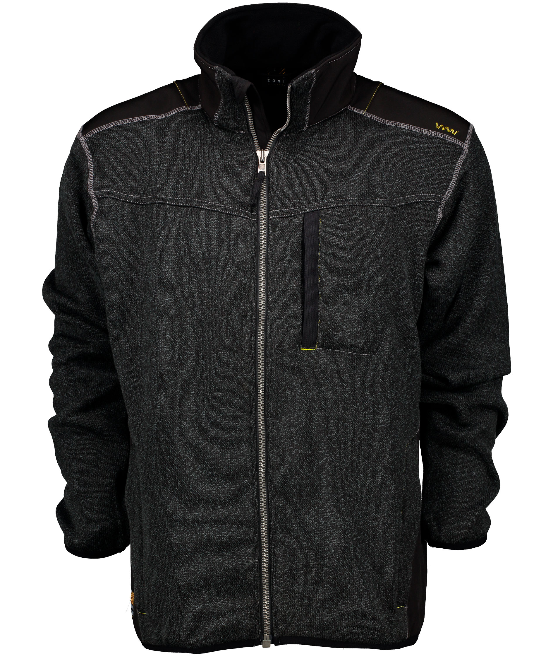 Workzone Tech Zone strikket jakke, Svart, large image number 0