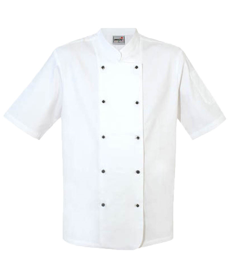 Invite kort&auml;rmad kockjacka, Vit