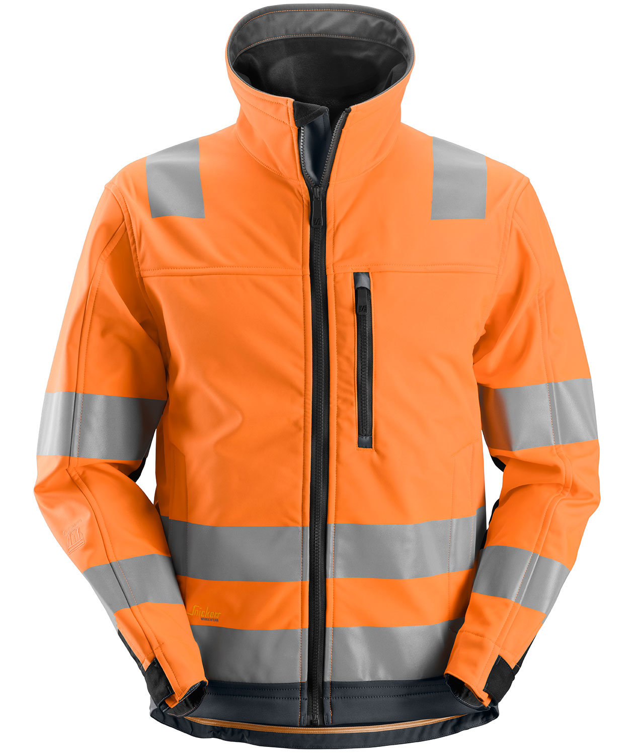 Snickers AllroundWork softshelljakke 1230, Hi-Vis oransje/Gr&aring;, Hi-Vis oransje/Gr&aring;, swatch