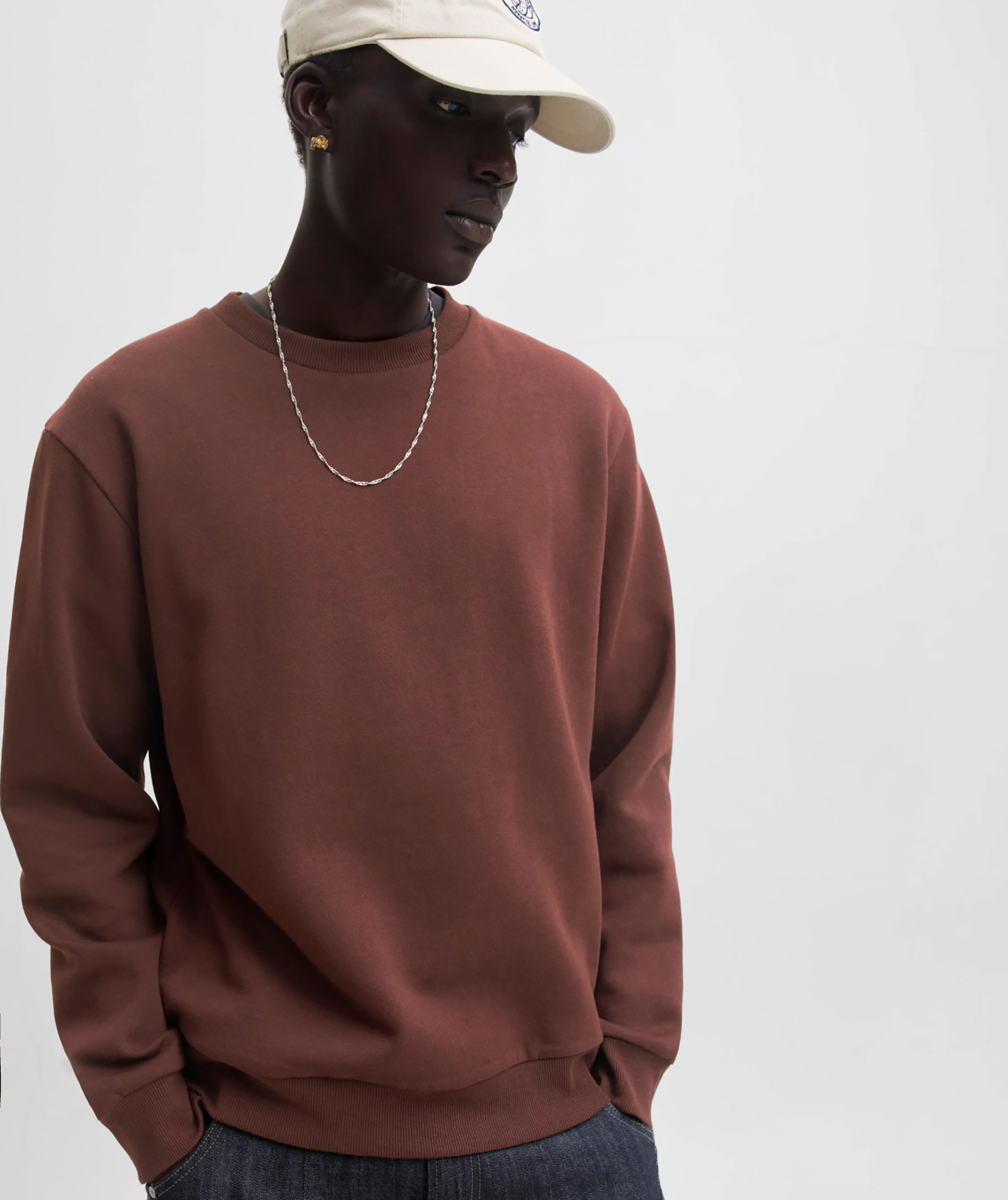 Jack & Jones JJEBRADLEY collegegenser, Bitter Chocolate, large image number 5