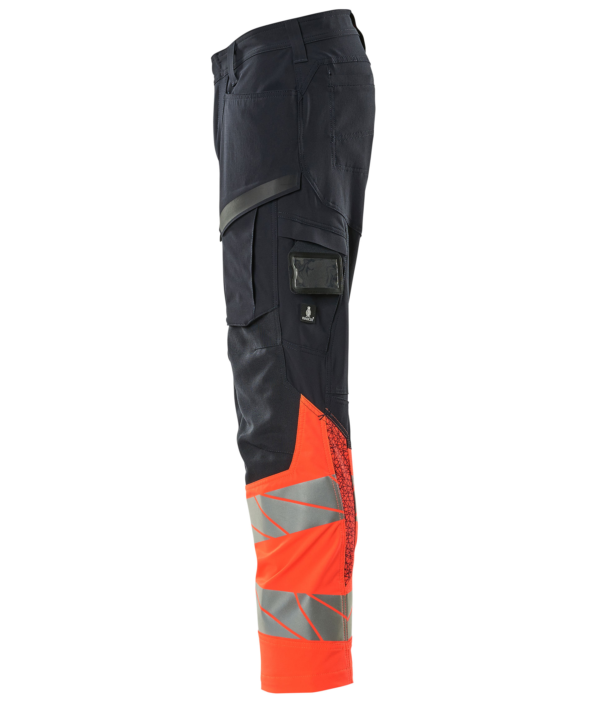 Mascot Accelerate Safe Diensthose full stretch, Dunkel Marine/Hi-Vis Rot, large image number 3